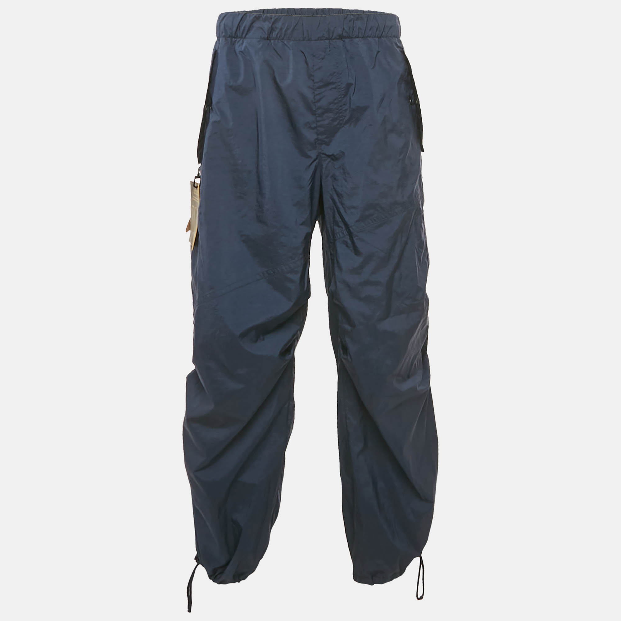 Pre-owned Louis Vuitton Blue Nylon Cargo Pants Xl