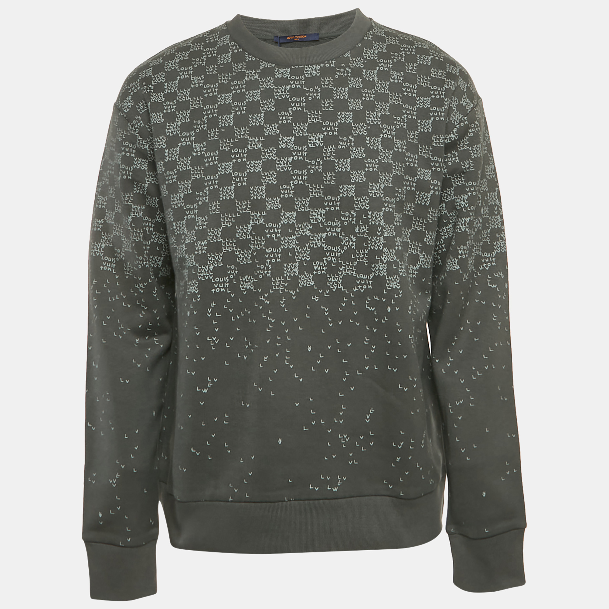 

Louis Vuitton Grey Damier Spread Print Cotton Sweatshirt L