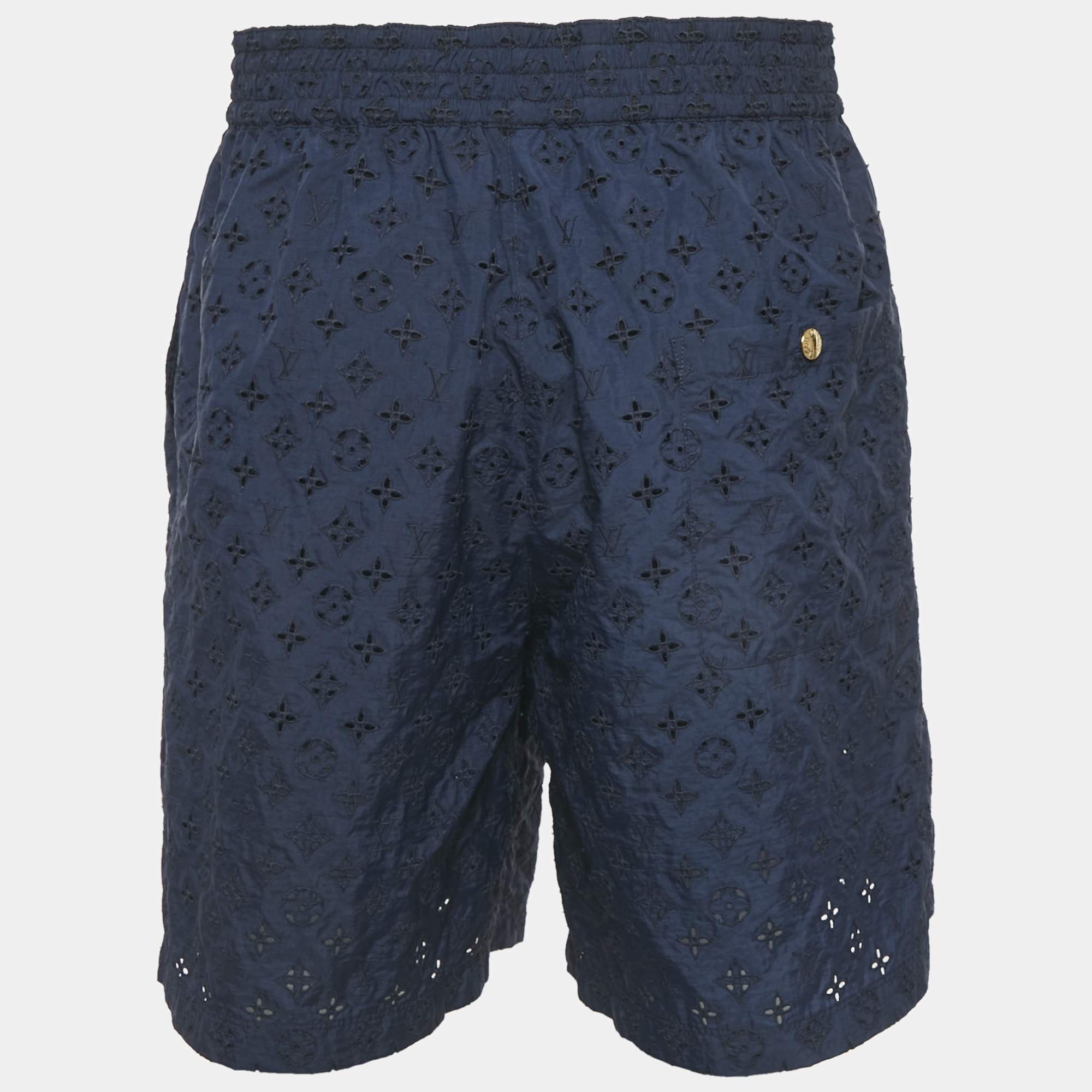 

Louis Vuitton Blue Nylon Monogram Shorts M, Navy blue