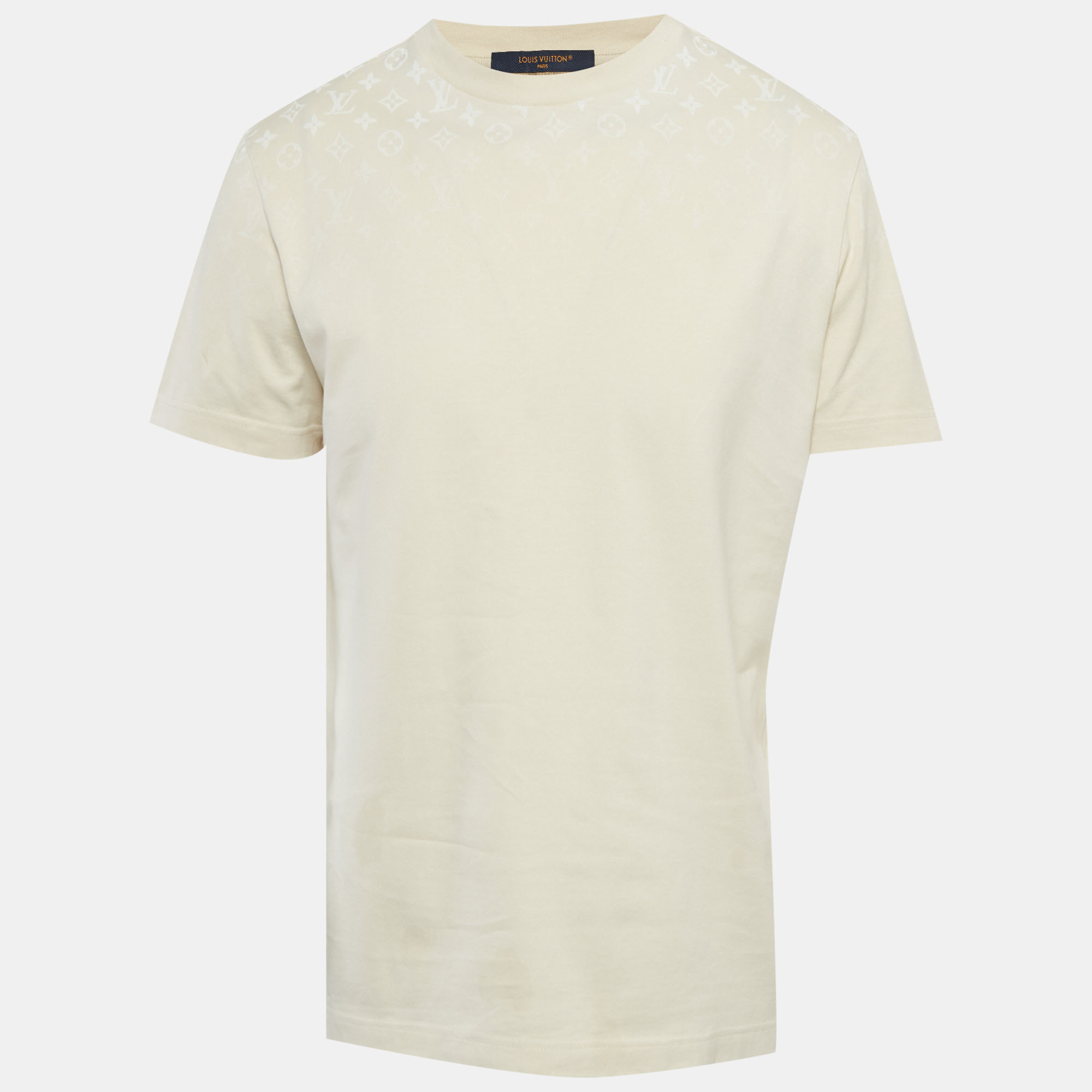 

Louis Vuitton Cream Monogram Gradient Cotton Knit T-Shirt M