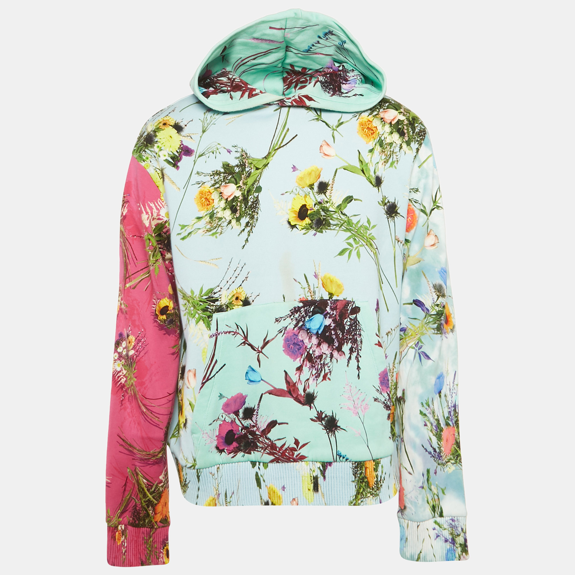 

Louis Vuitton Multicolor Floral Printed Cotton Knit Hoodie L