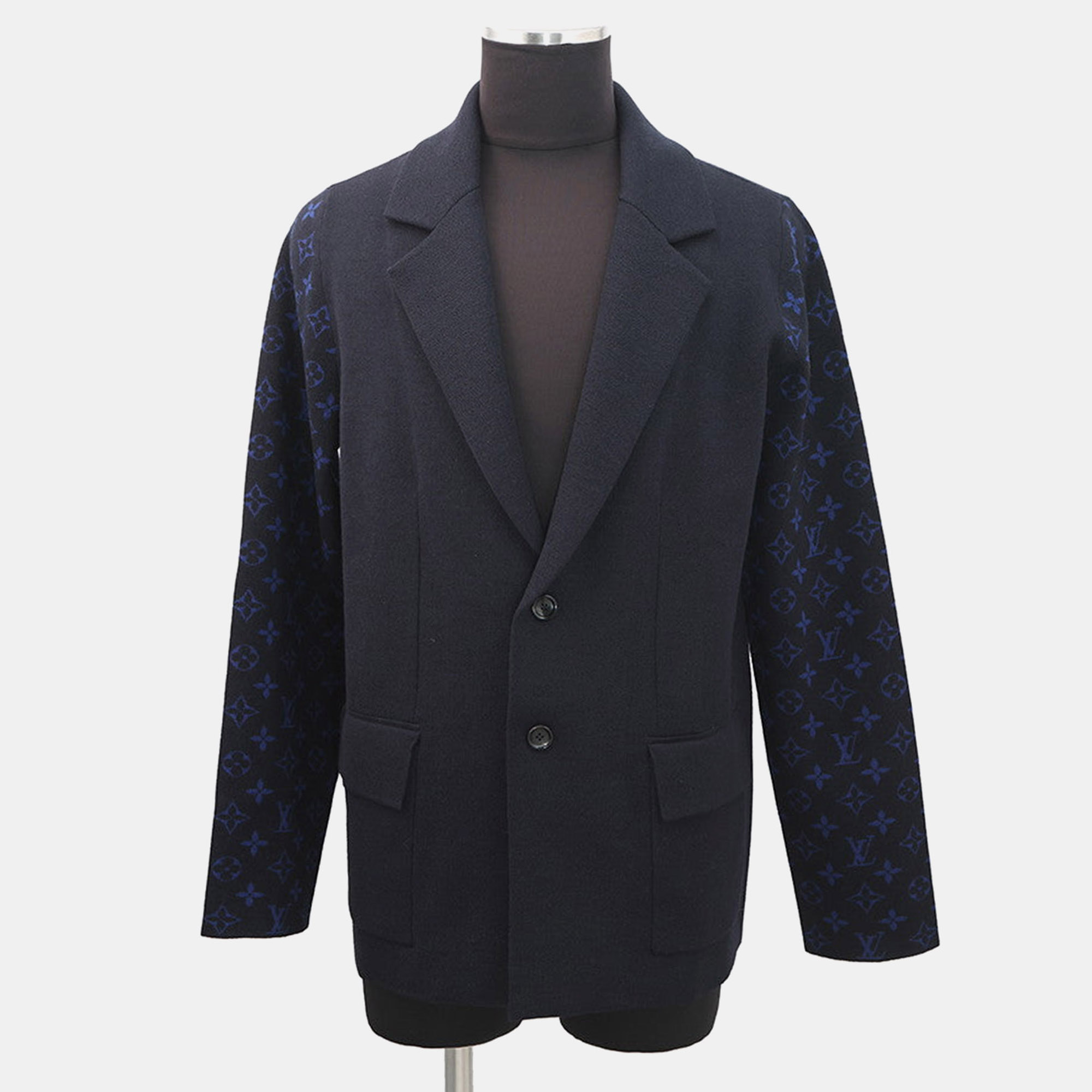 

Louis Vuitton Monogram Jacket Navy Wool 100% Size, Navy blue