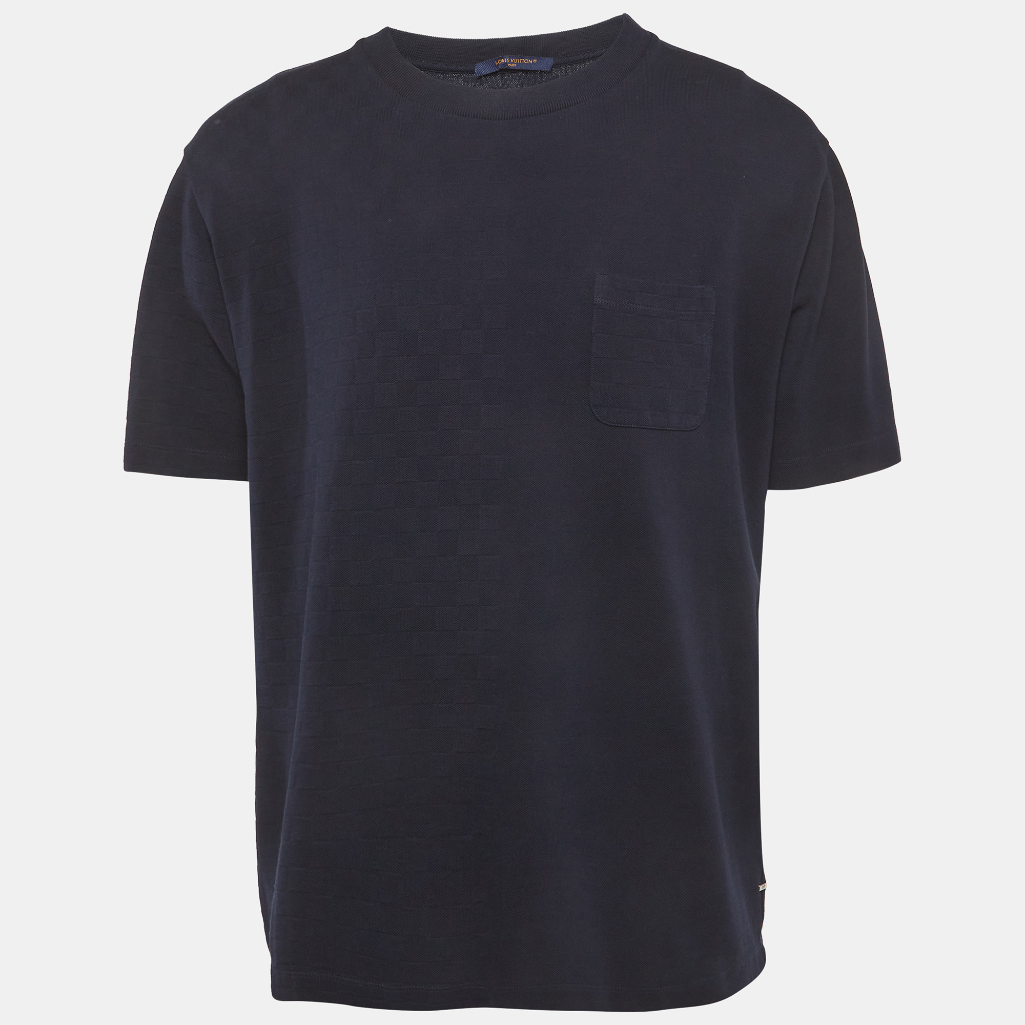 

Louis Vuitton Blue Damier Pique Crew Neck T-Shirt 4L