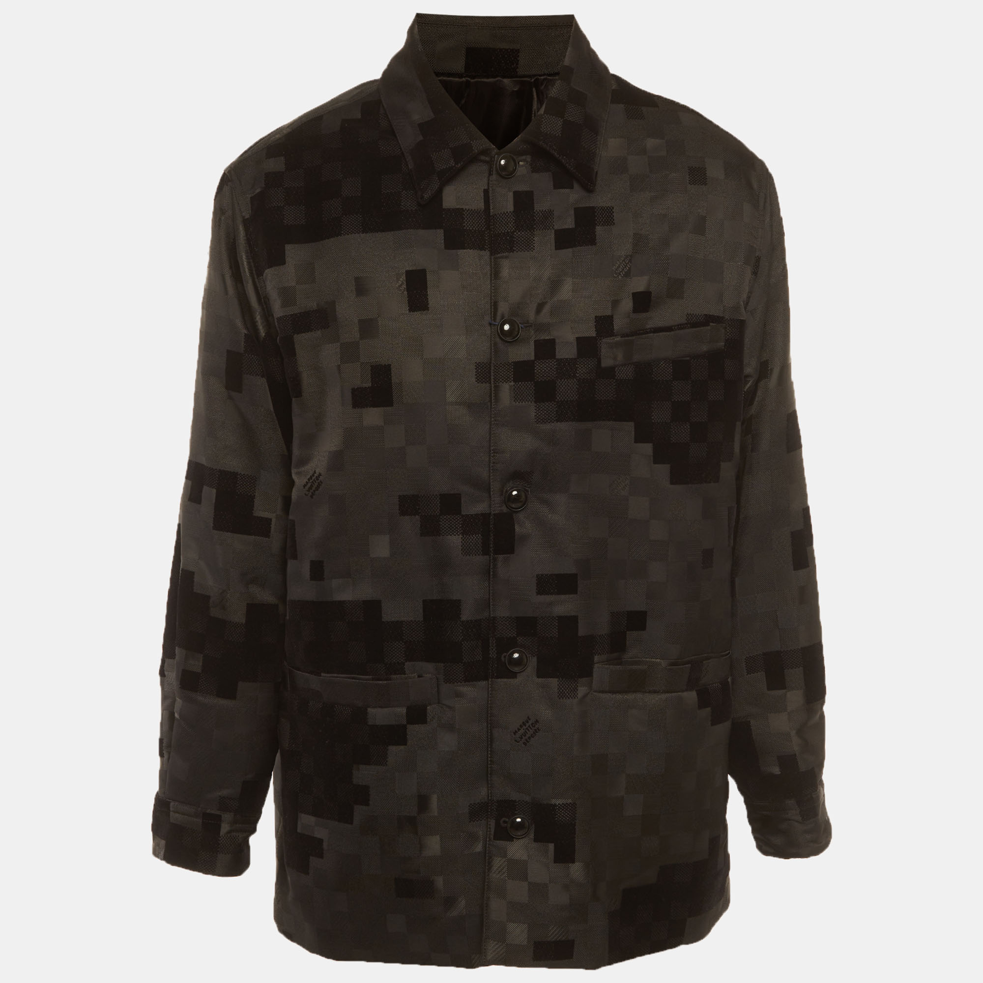 

Louis Vuitton Marque L.Vuitton Deposee Black Velvet Chic Graphic Overshirt XXL