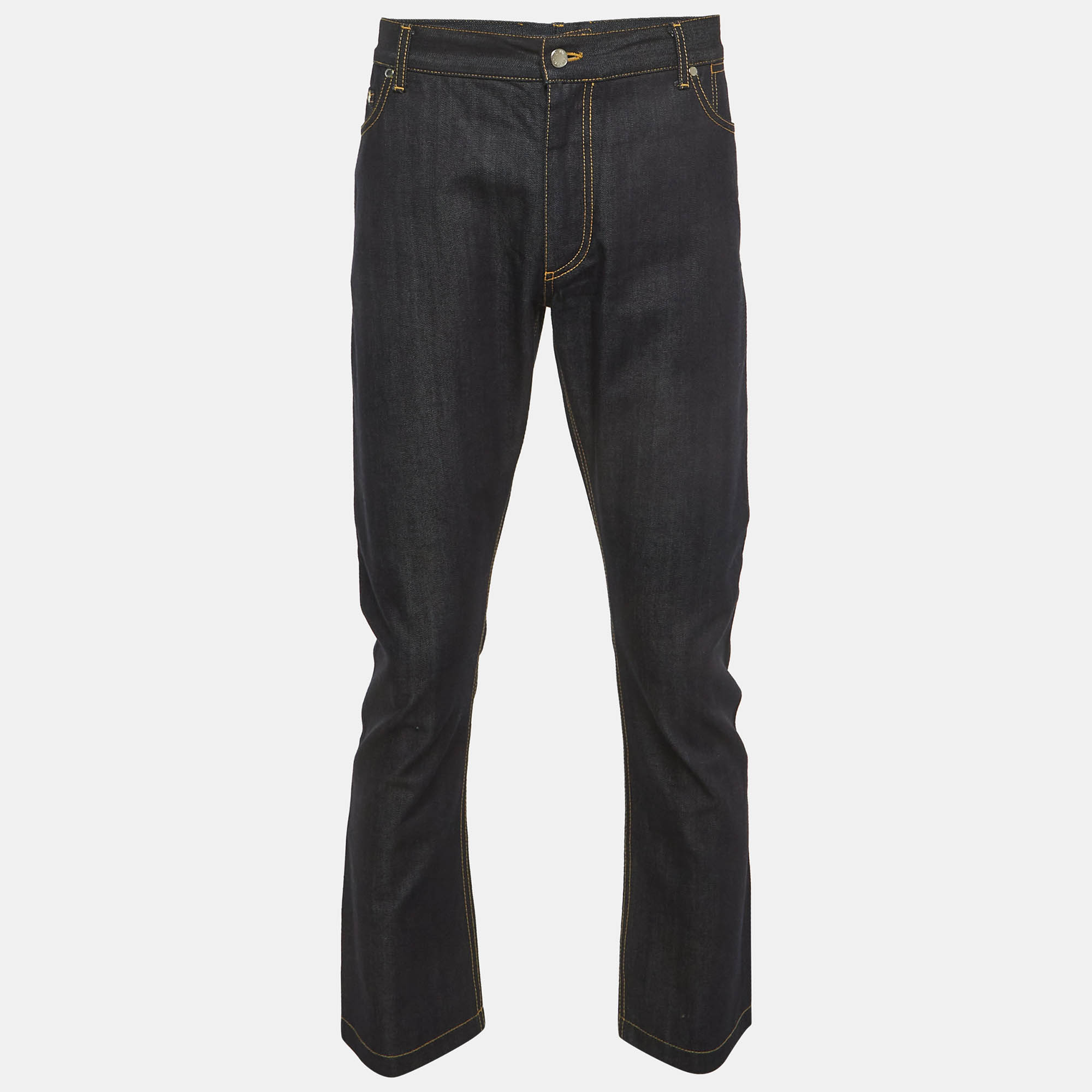 

Louis Vuitton Navy Blue Denim Straight Fit Jeans L/Waist 34"