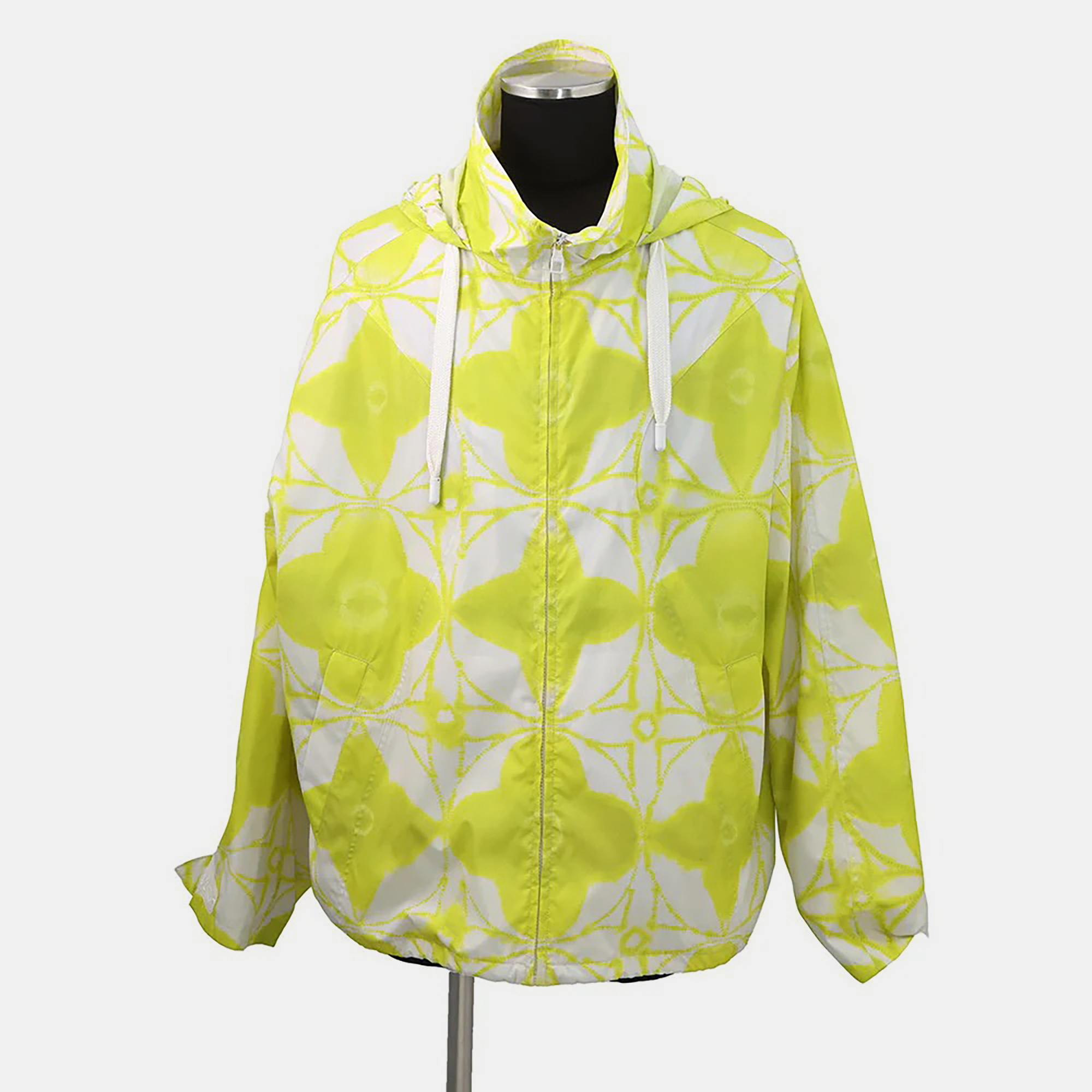 

Louis Vuitton Monogram Flower Shibori Windbreaker Size 50 Limeyellow/White Polyester100%, Green