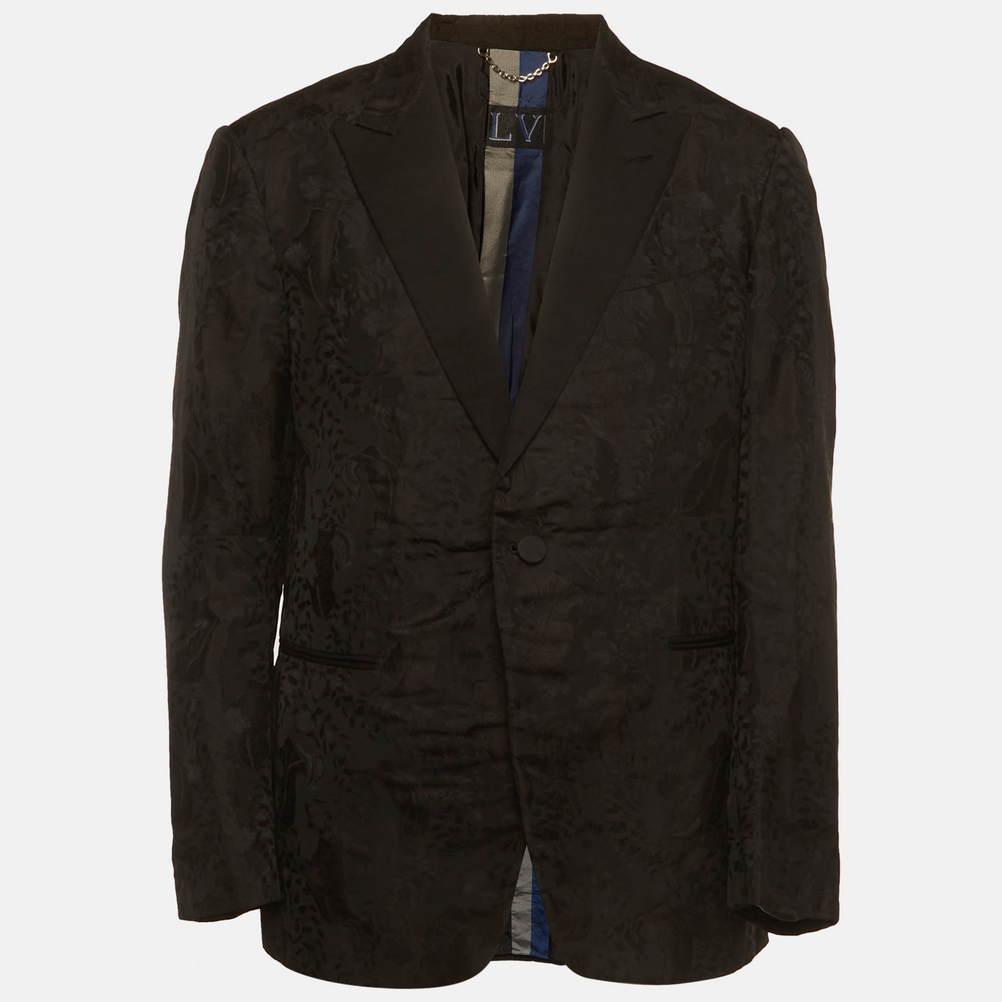 

Louis Vuitton Black Jacquard Tailored Blazer XXL