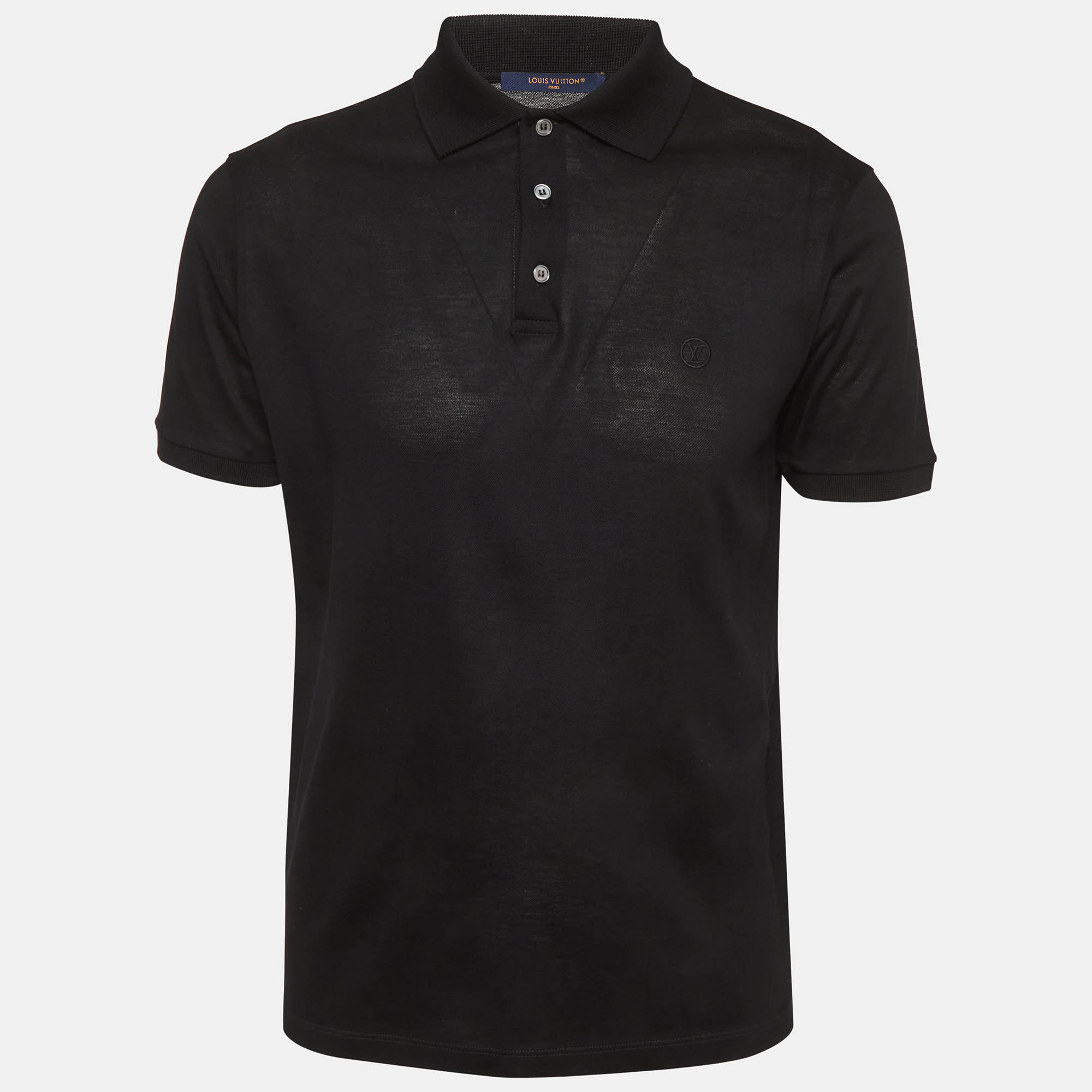 

Louis Vuitton Black Cotton Jersey Polo T-Shirt M