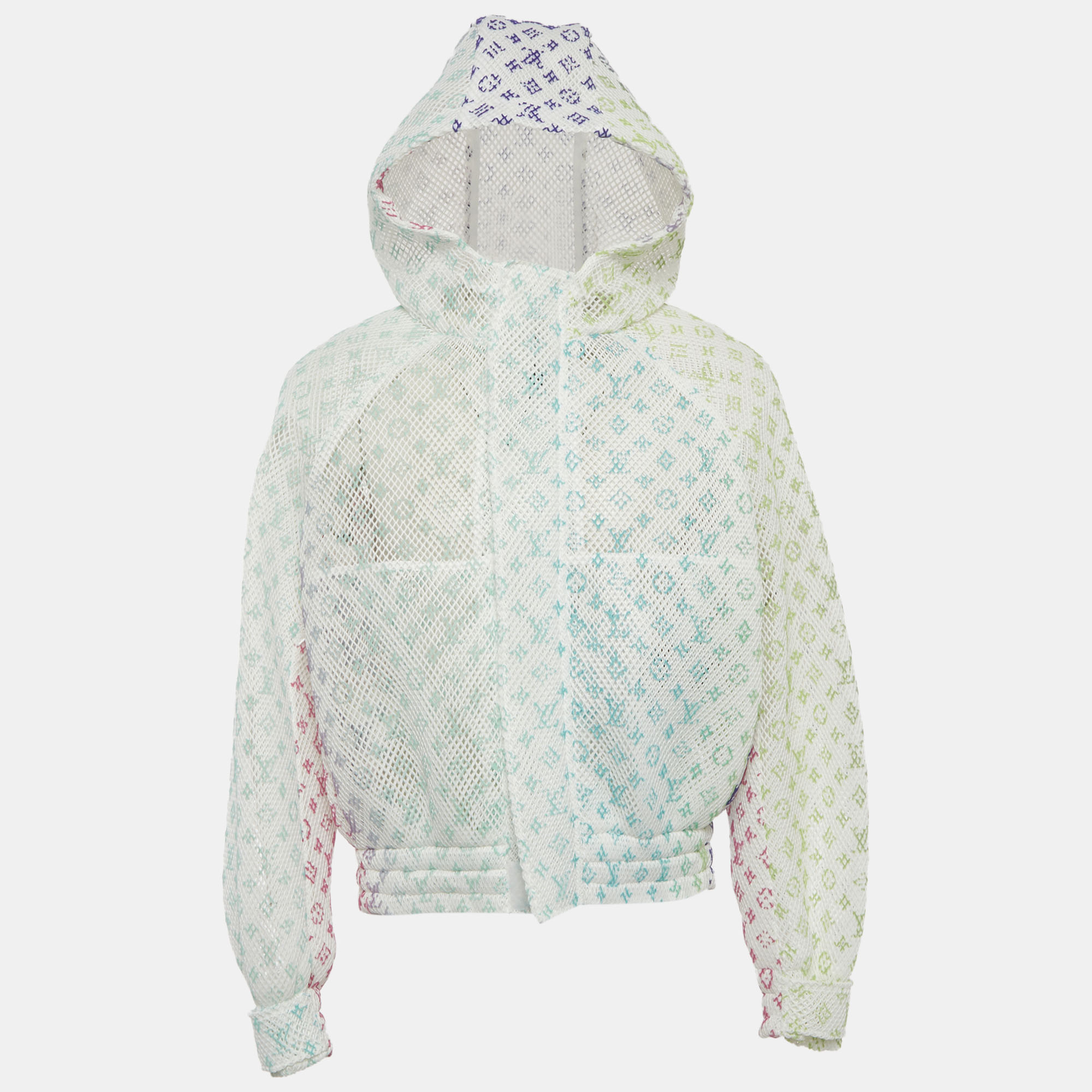 

Louis Vuitton White Gradient Monogram Mesh Jacket M