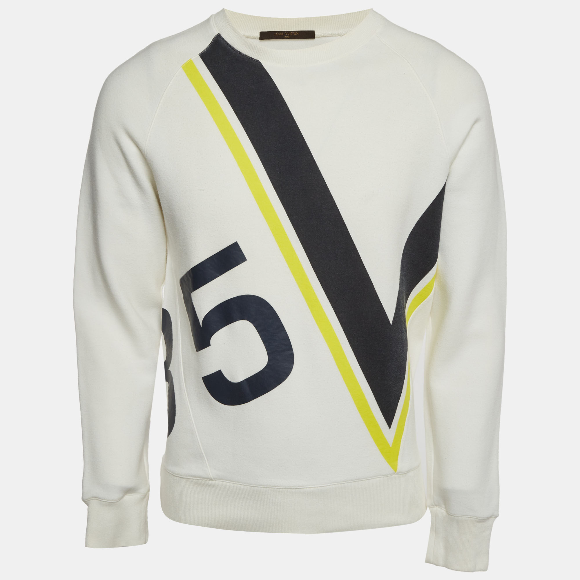 

Louis Vuitton Cream Graphic Print Cotton Knit Cup Latitude Sweatshirt M