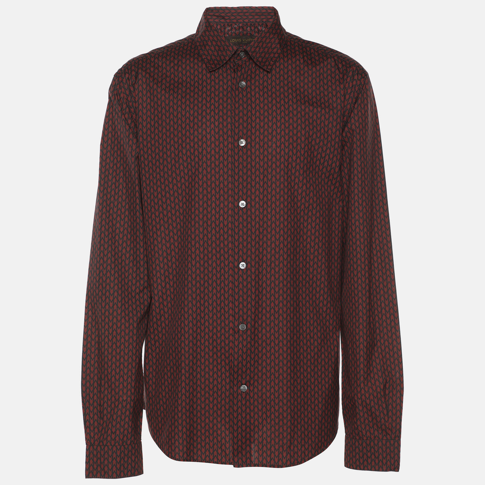 

Louis Vuitton Black/Red Printed Poplin Long Sleeve Shirt