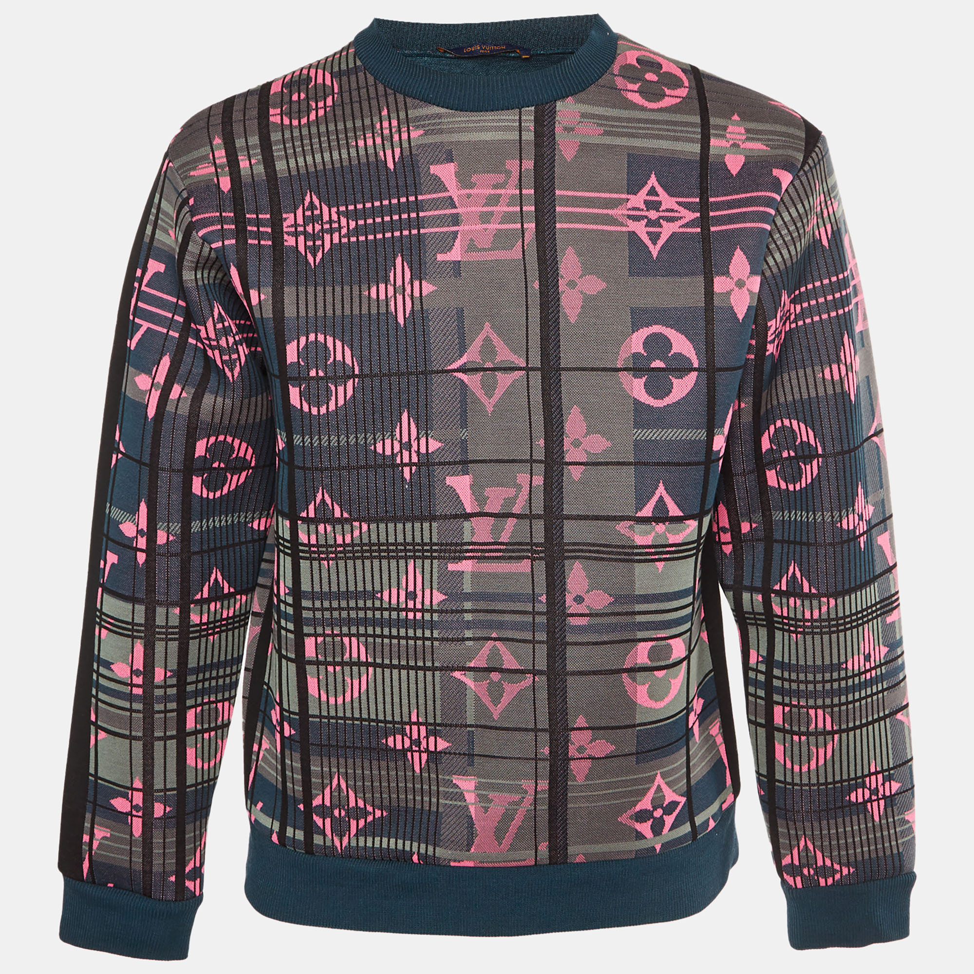

Louis Vuitton Multicolour Monogram Jacquard Knit Crewneck Sweatshirt M, Multicolor