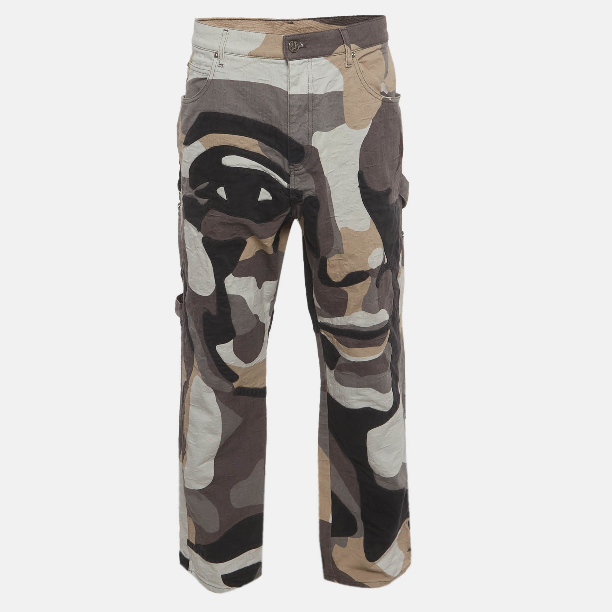 

Louis Vuitton Multicolor Monogram Denim Camouflage Jeans XXL/ Waist 38.5"