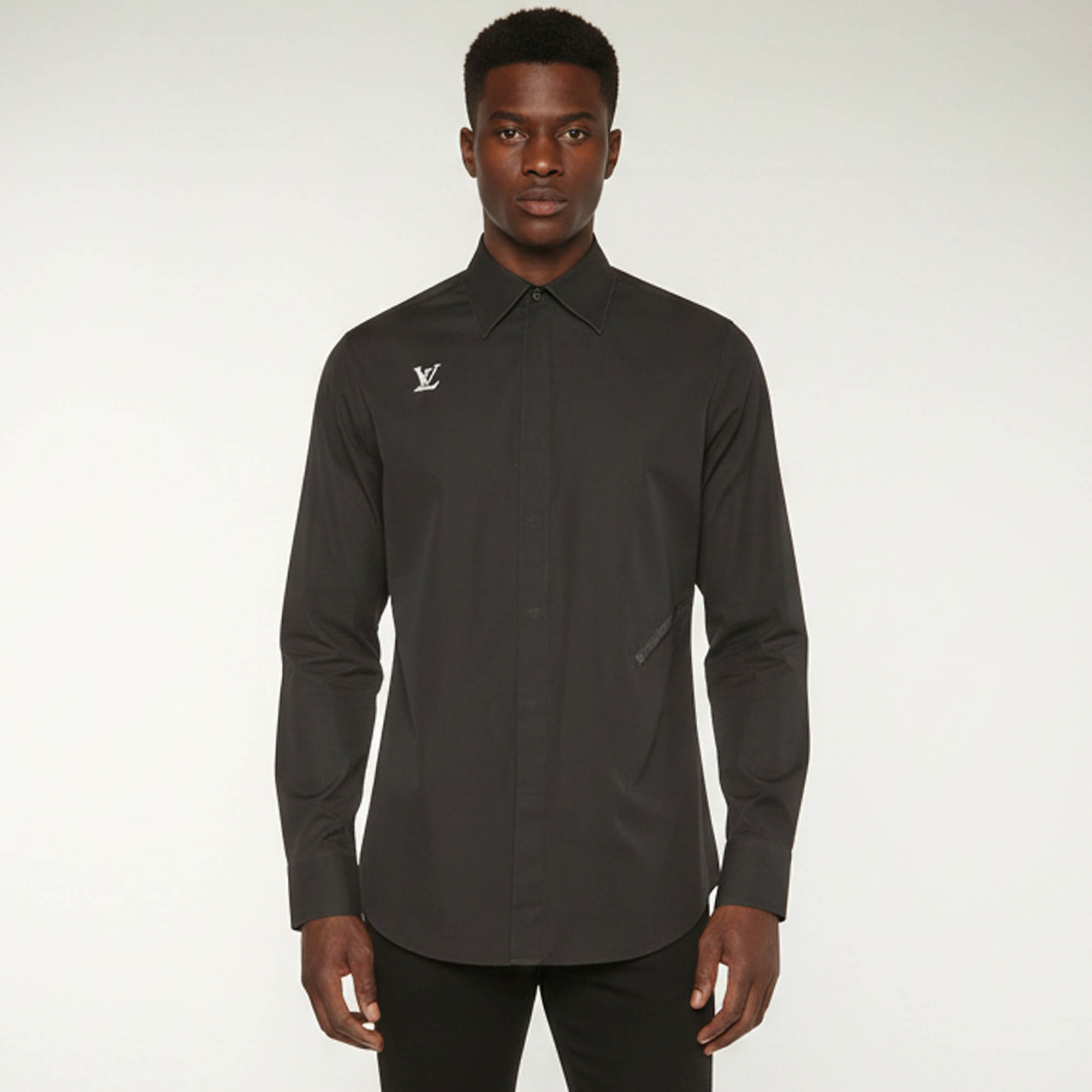 

Louis Vuitton Black Cotton Long Sleeve Shirt XL