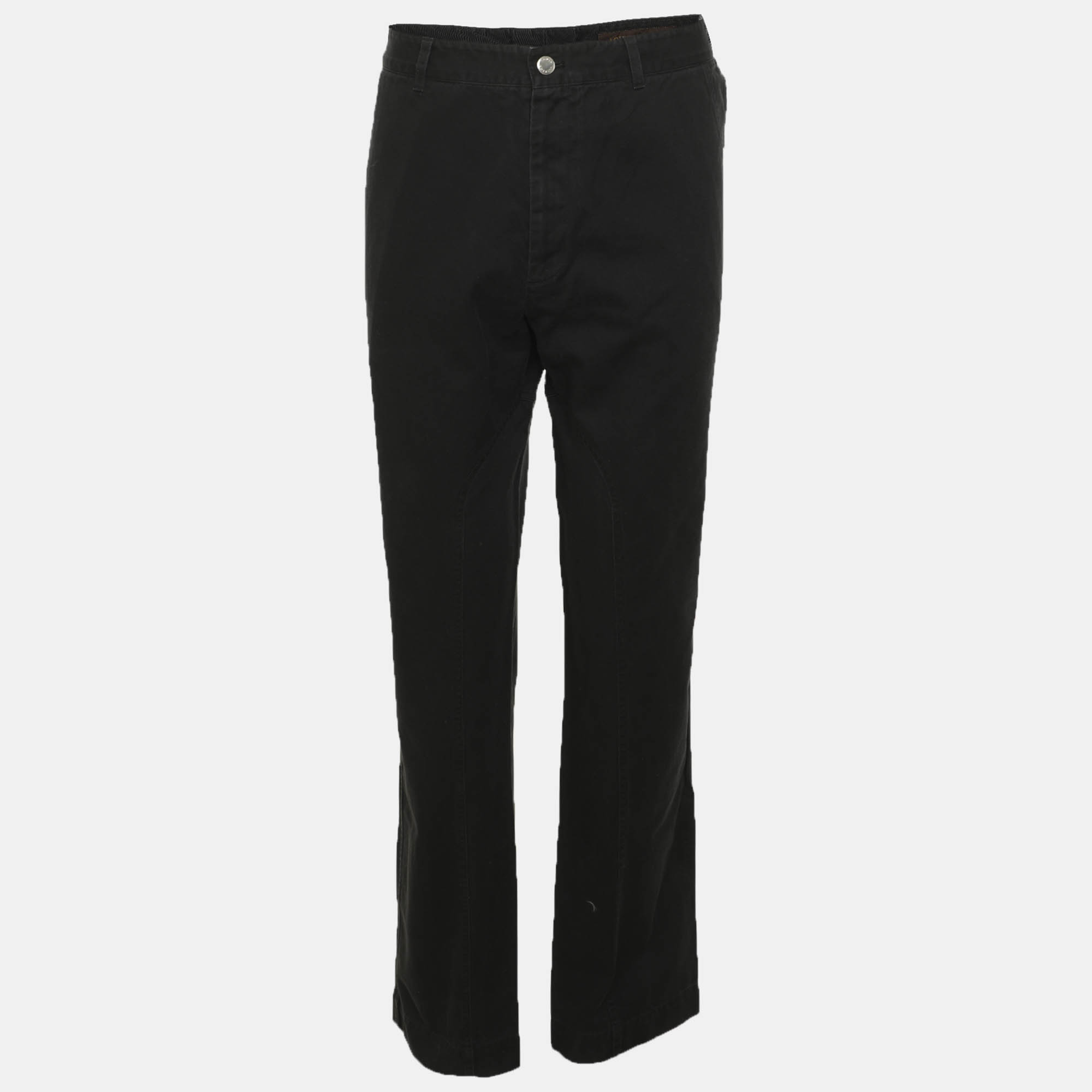 

Louis Vuitton Black Cotton Straight Leg Trousers XXXL