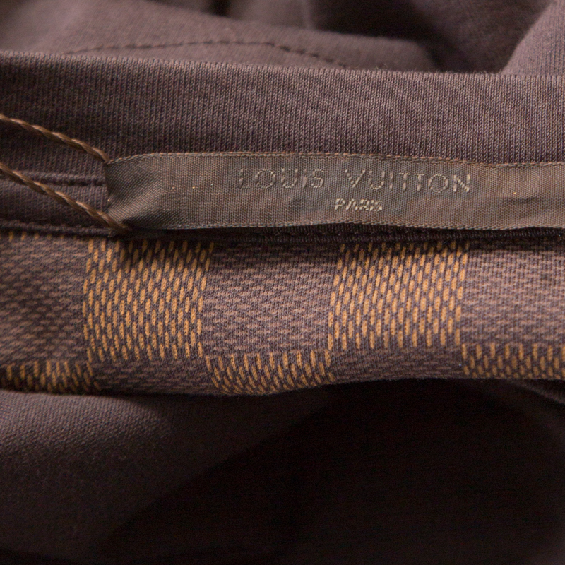 Louis Vuitton Brown Damier Pocket Trim Detail Short Sleeve T-Shirt M Louis Vuitton | TLC