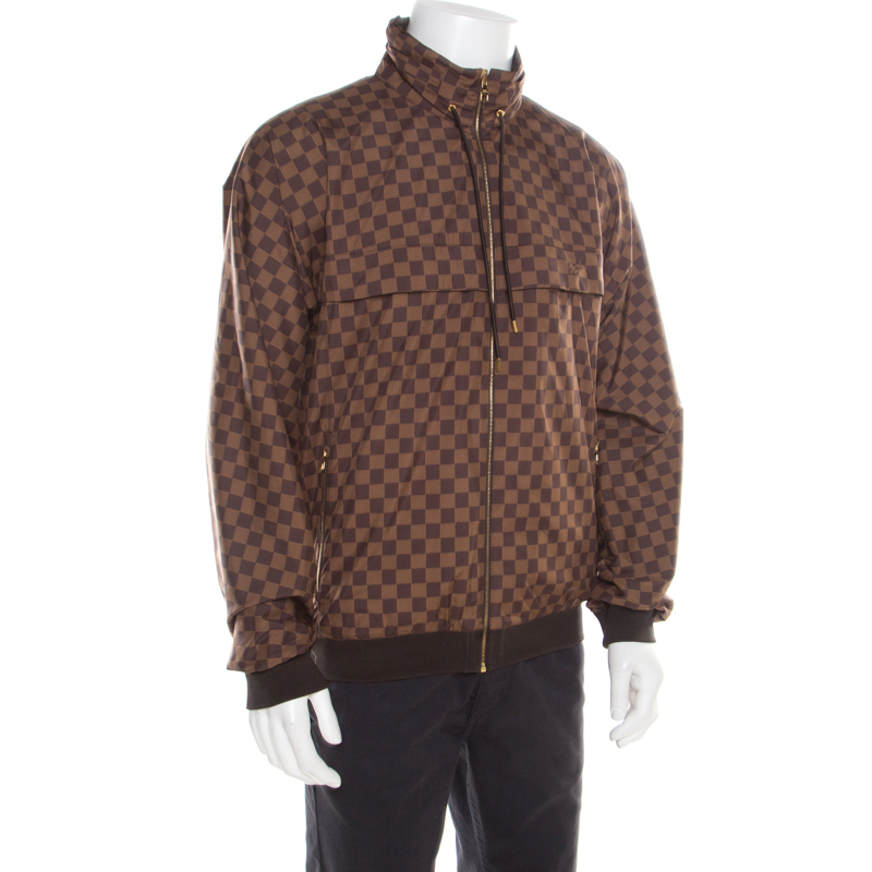 Louis Brown Damier Reversible and Convertible Hooded Bomber XL Louis Vuitton | TLC
