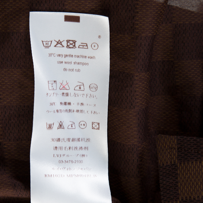 Louis Vuitton Brown Cotton Damier Ebene Button Front Shirt M Louis Vuitton  | The Luxury Closet