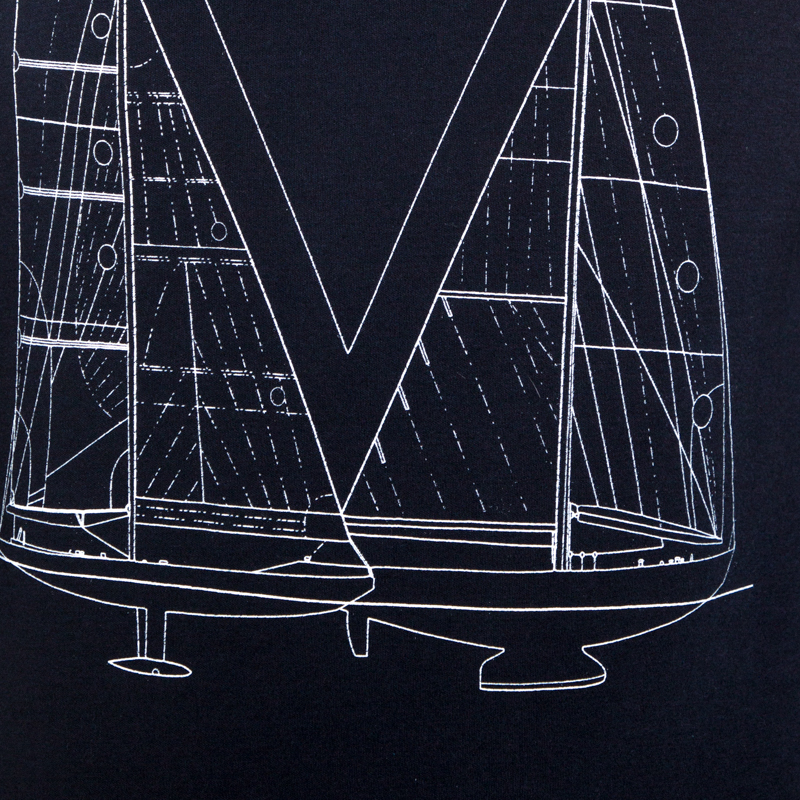 Louis Vuitton Navy Blue Sailboat Print Cotton Sweatshirt L Louis