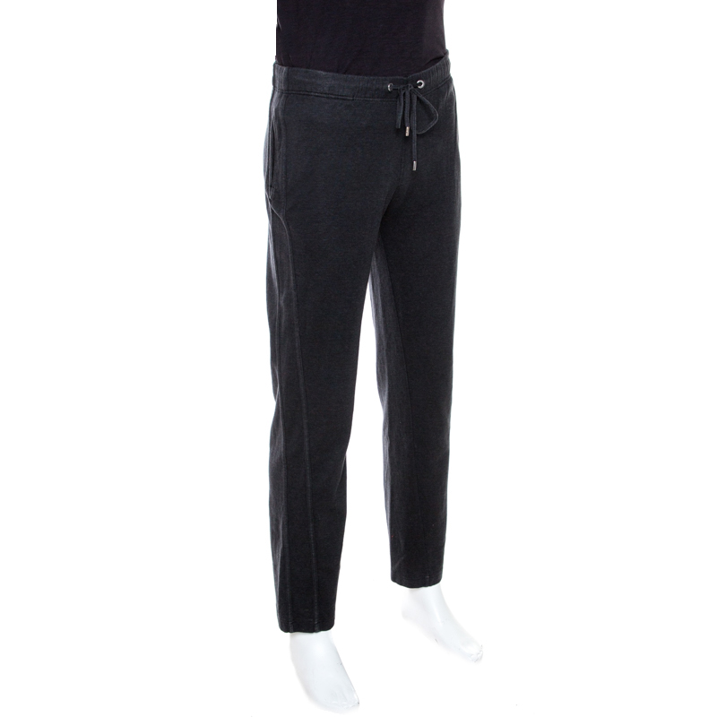 

Louis Vuitton Dark Grey Cotton Drawstring Waist Sweatpants