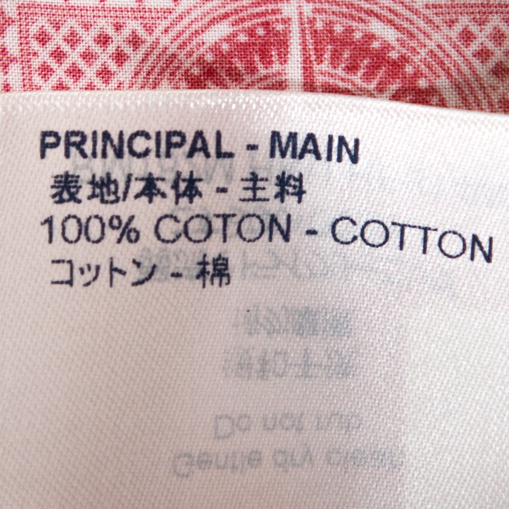 Louis Vuitton Red & White LV Cards Print Cotton Regular Fit Shirt L ...