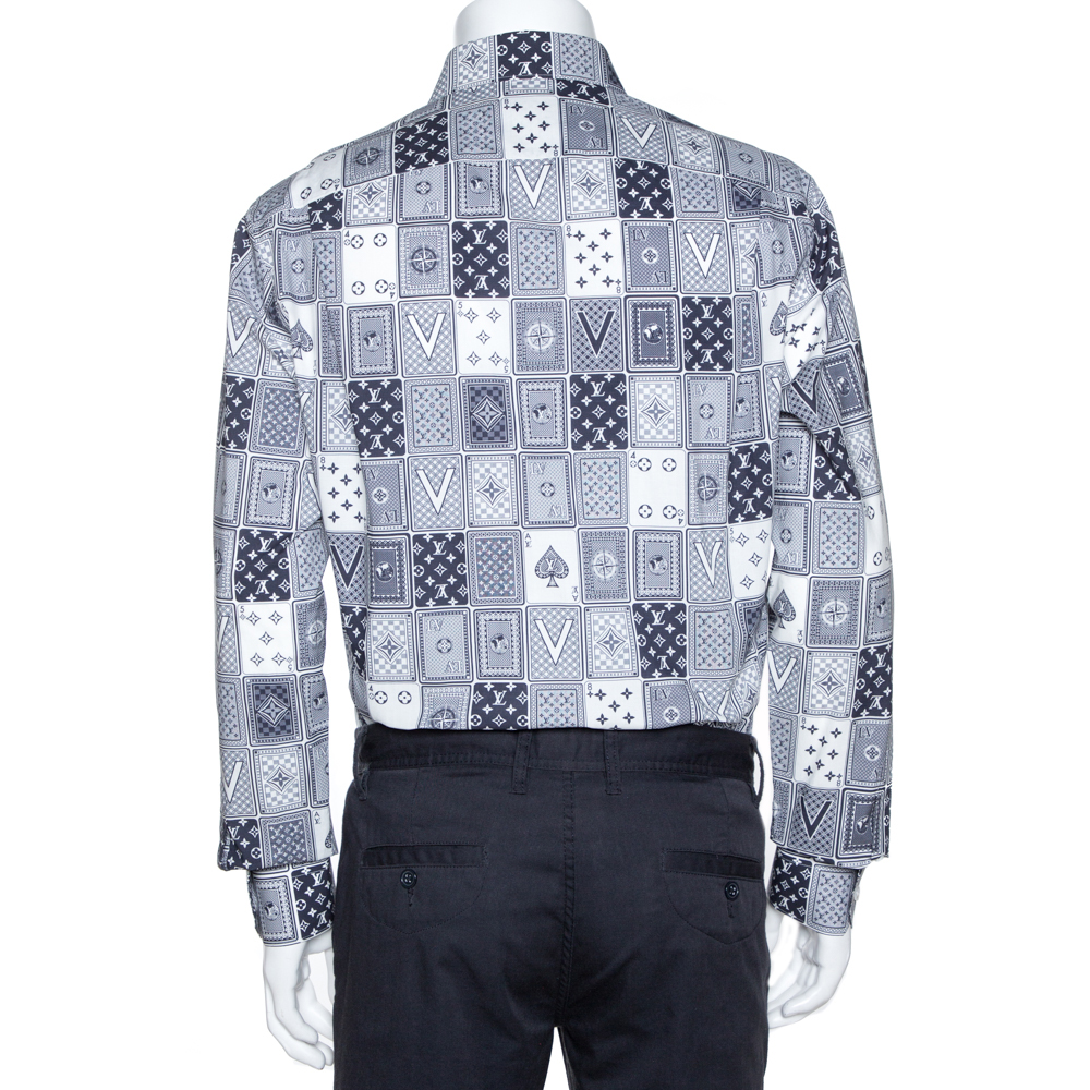 Louis Vuitton Monogramm shirt Blue Cotton ref.39673 - Joli Closet