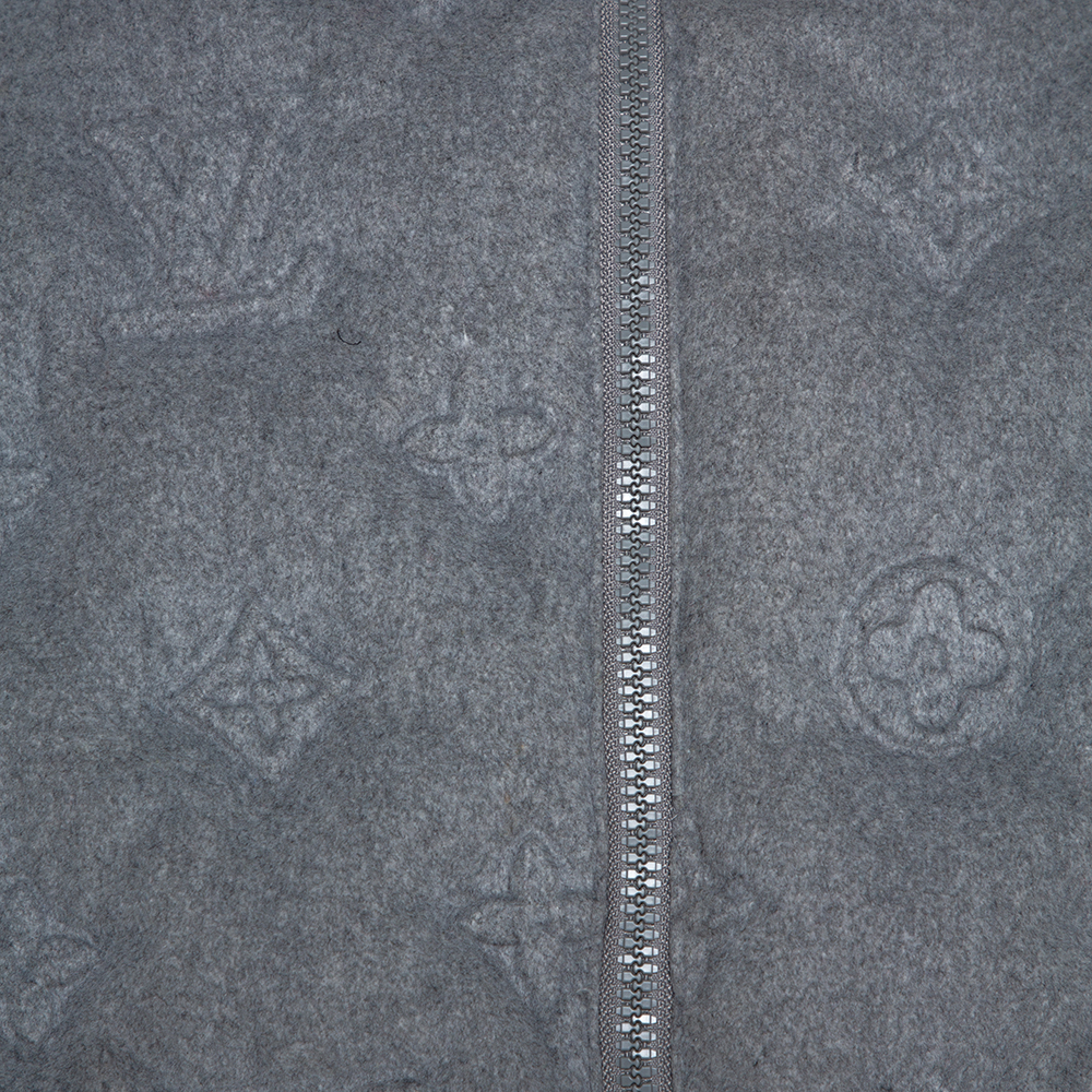 Louis Vuitton Grey Cashmere Monogram Boyhood Puffer Jacket XXS Louis Vuitton
