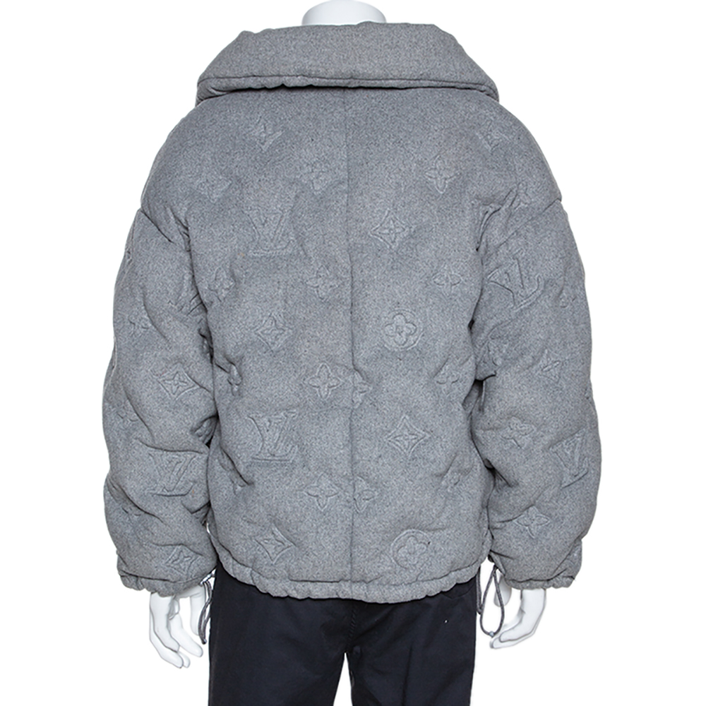 Shop Louis Vuitton Monogram boyhood puffer jacket by Bellaris