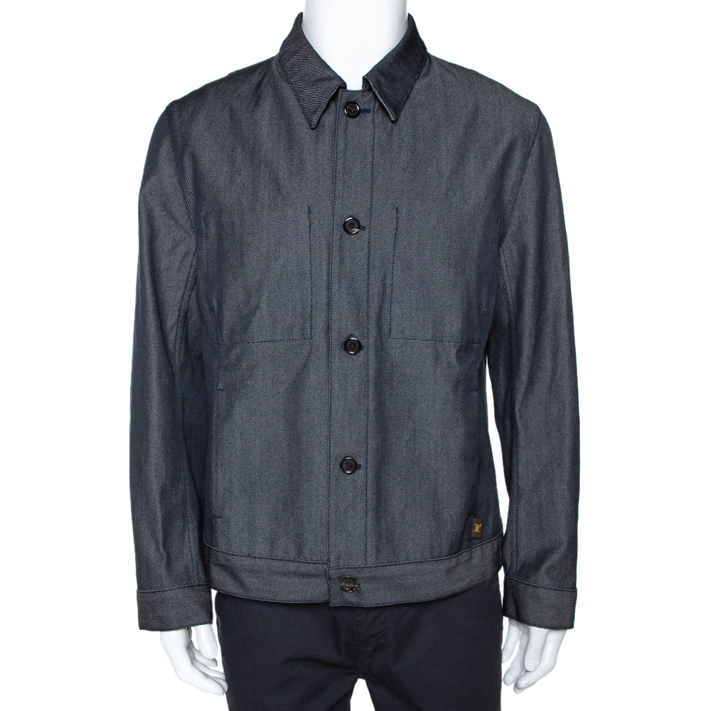 Louis Vuitton Dark Blue Wool Blend Denim Jacket XXL Louis Vuitton | The ...