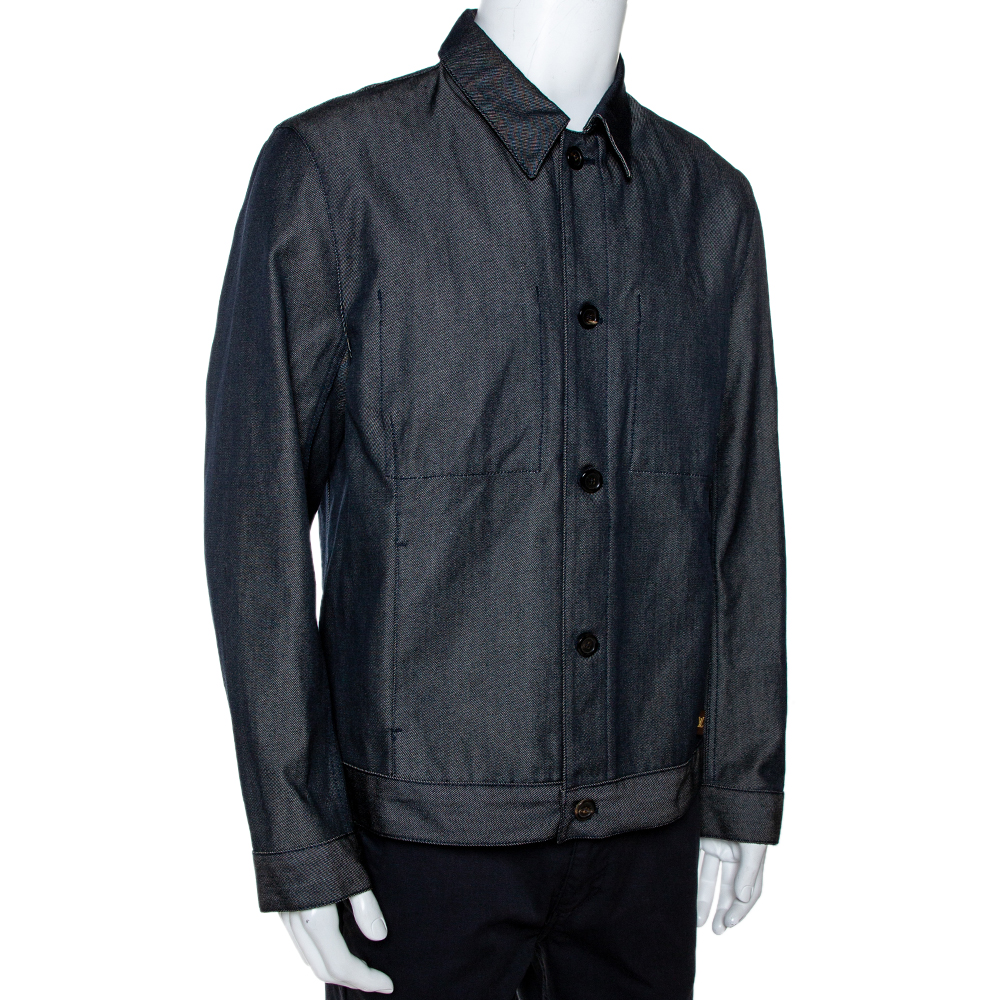 

Louis Vuitton Dark Blue Wool Blend Denim Jacket, Navy blue