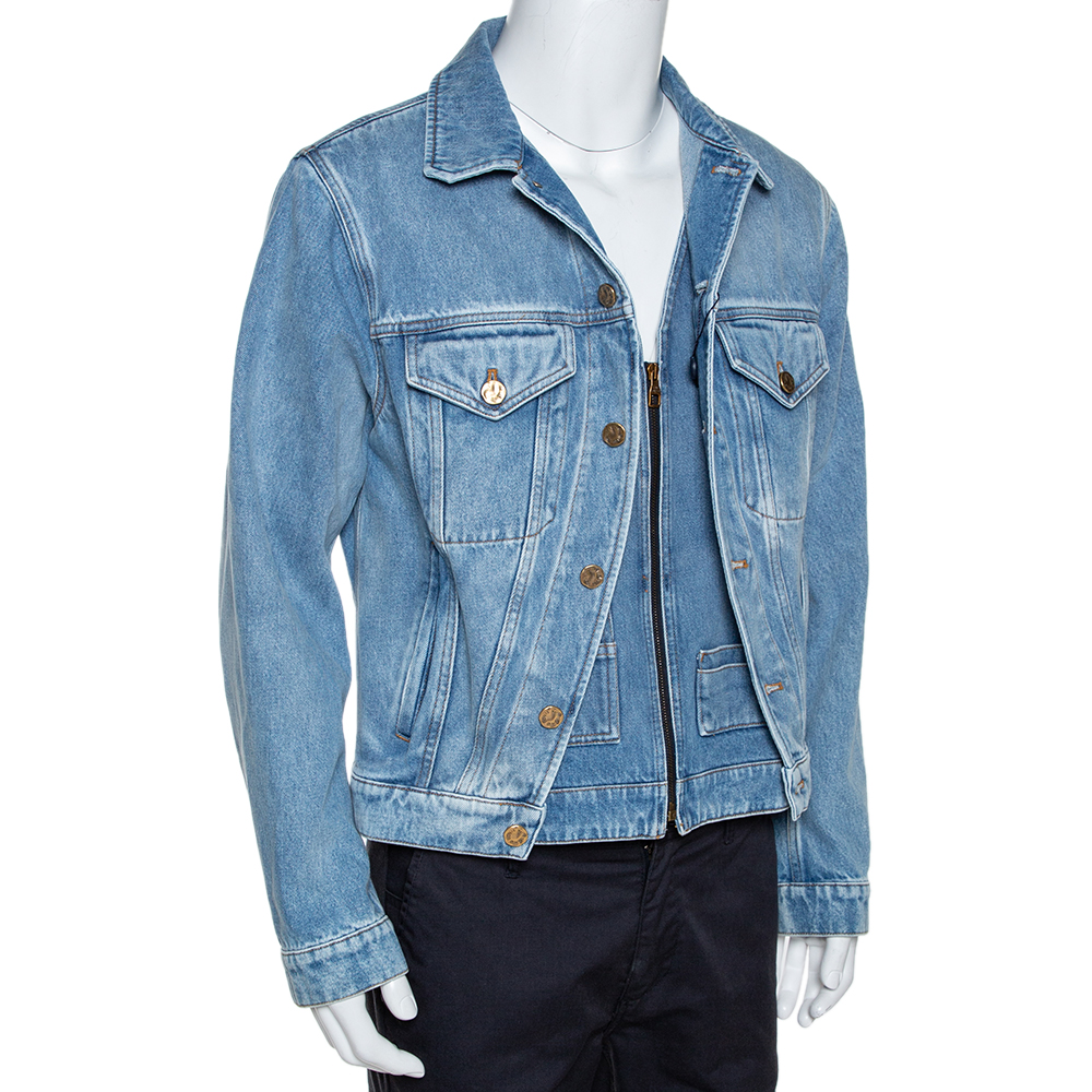 

Louis Vuitton Blue Plain Rainbow XIX Denim Jacket