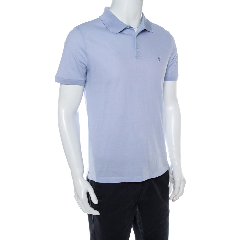 

Louis Vuitton Lavender Cotton Pique Polo T Shirt, Purple