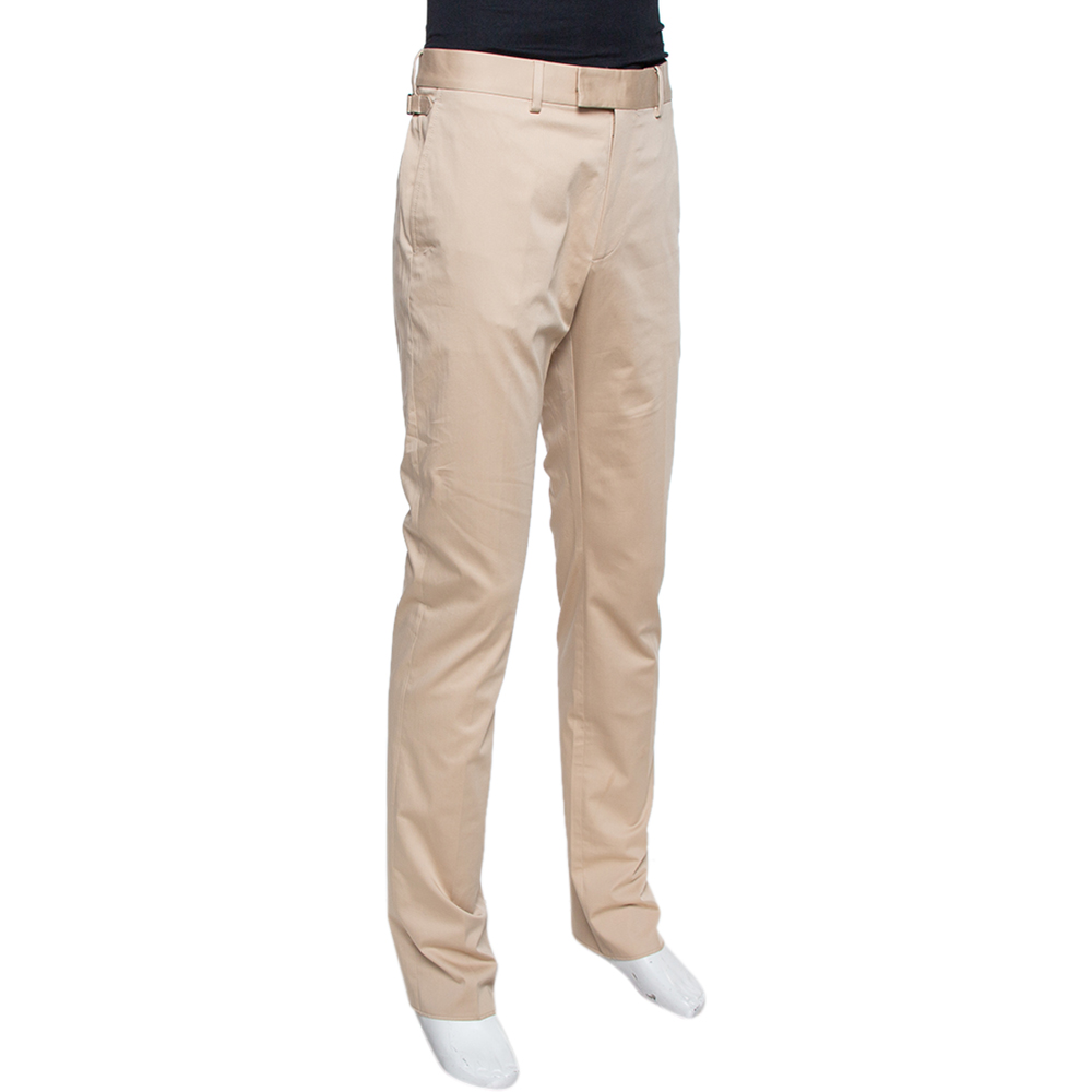 

Louis Vuitton Beige Cotton Classic Slim Fit Trousers