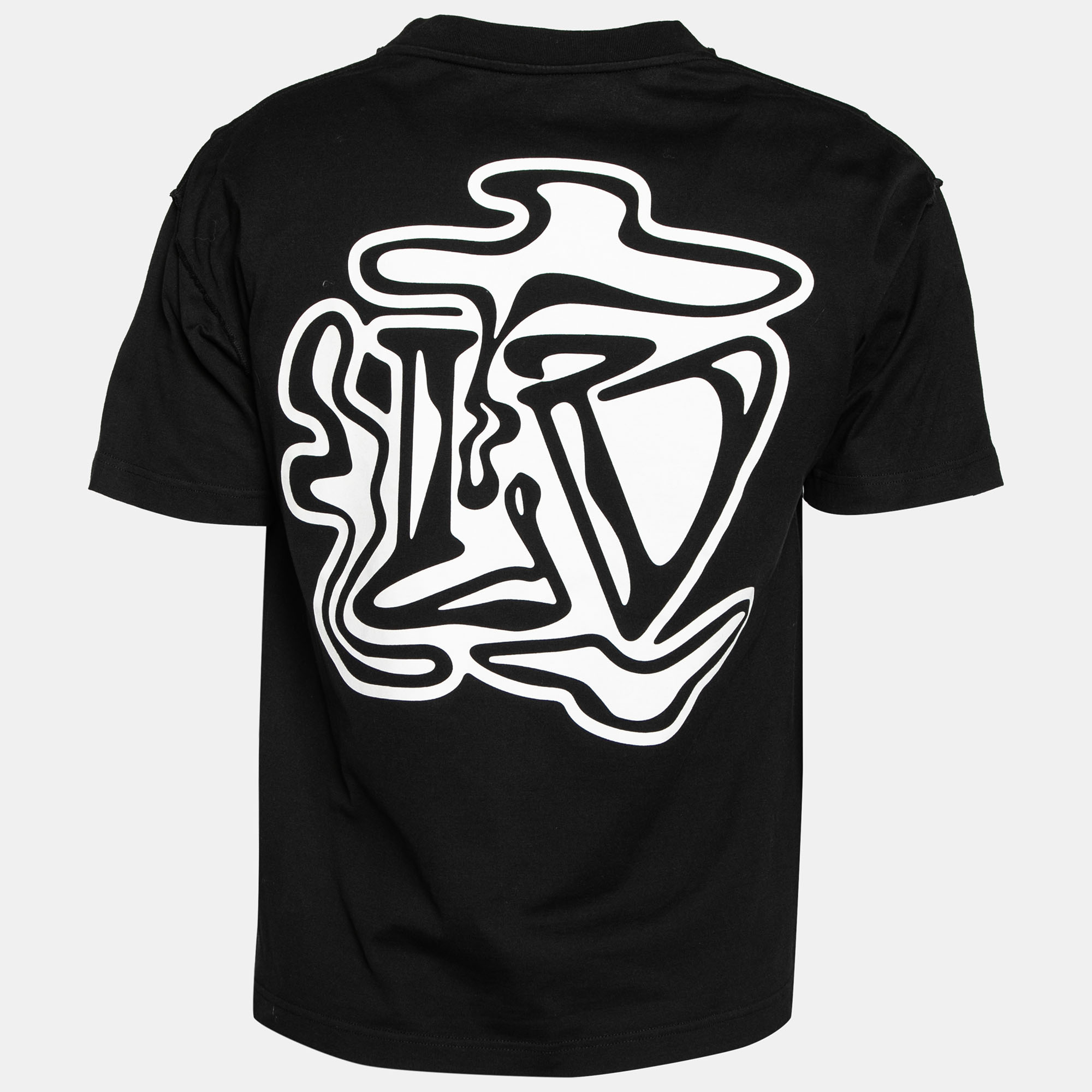 

Louis Vuitton Black Cotton Smoke Printed T-Shirt