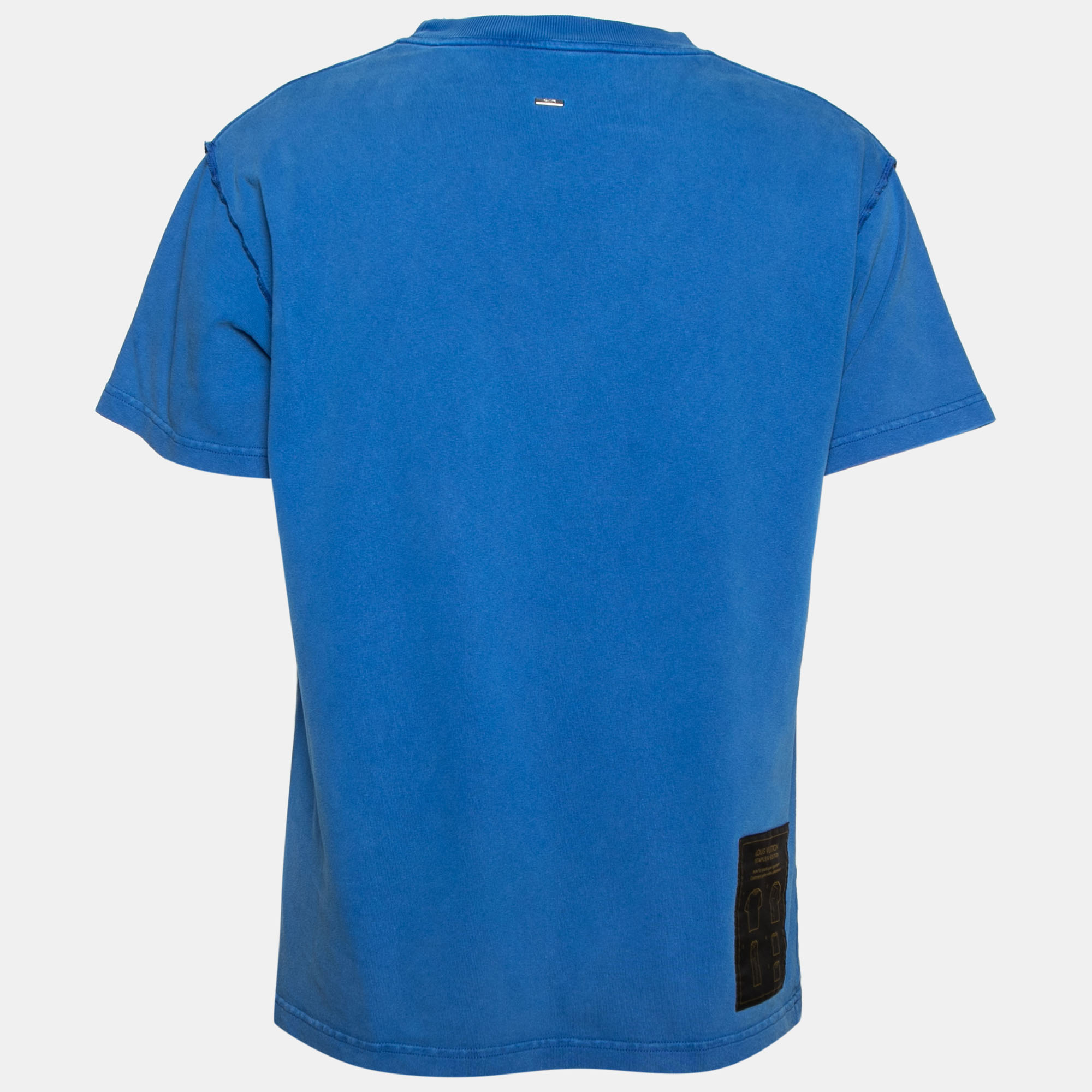 

Louis Vuitton Blue Cotton Inside Out Short Sleeve Crew Neck T-Shirt