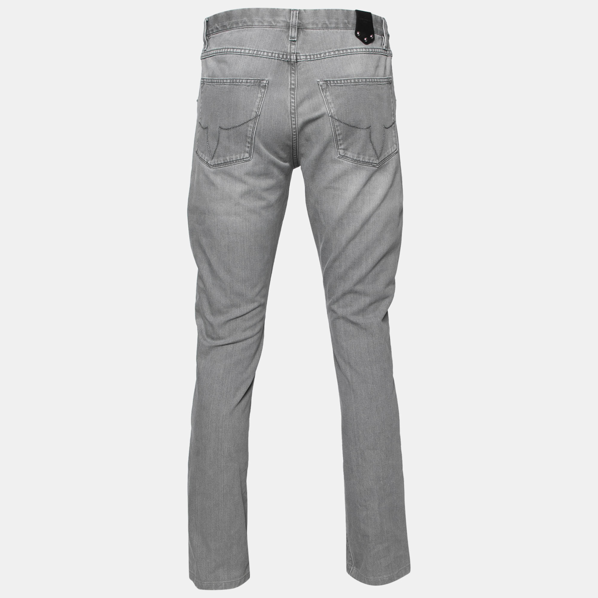

Louis Vuitton Grey Quatrefoil Denim Jeans