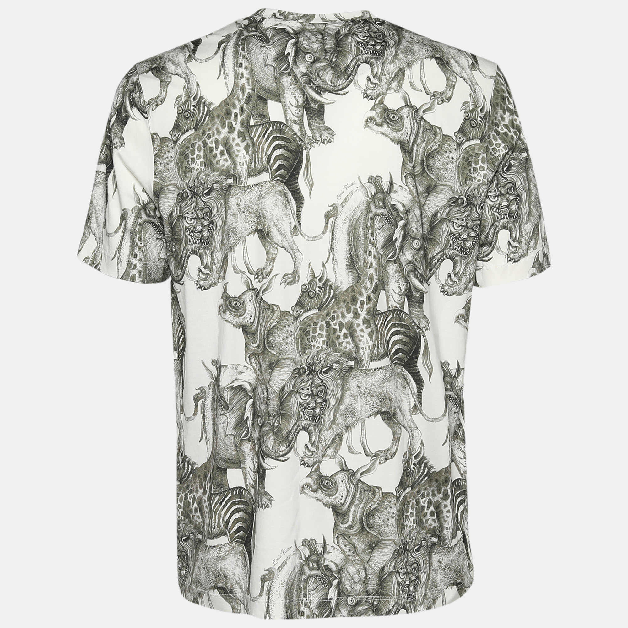 

Louis Vuitton x Chapman Brothers White & Green Animals Print T-Shirt