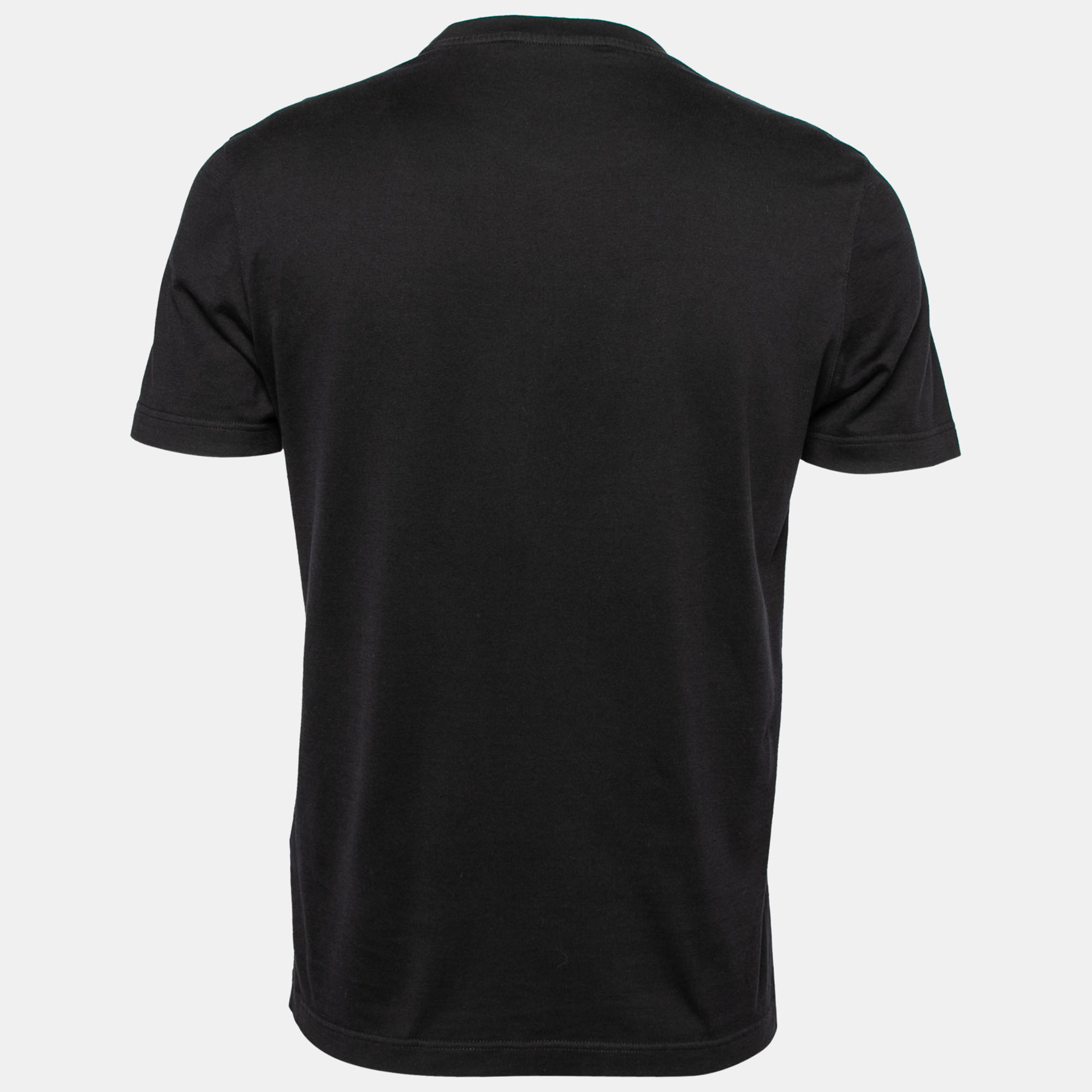 

Louis Vuitton Black Cotton Logo Embroidered Short Sleeve T-Shirt