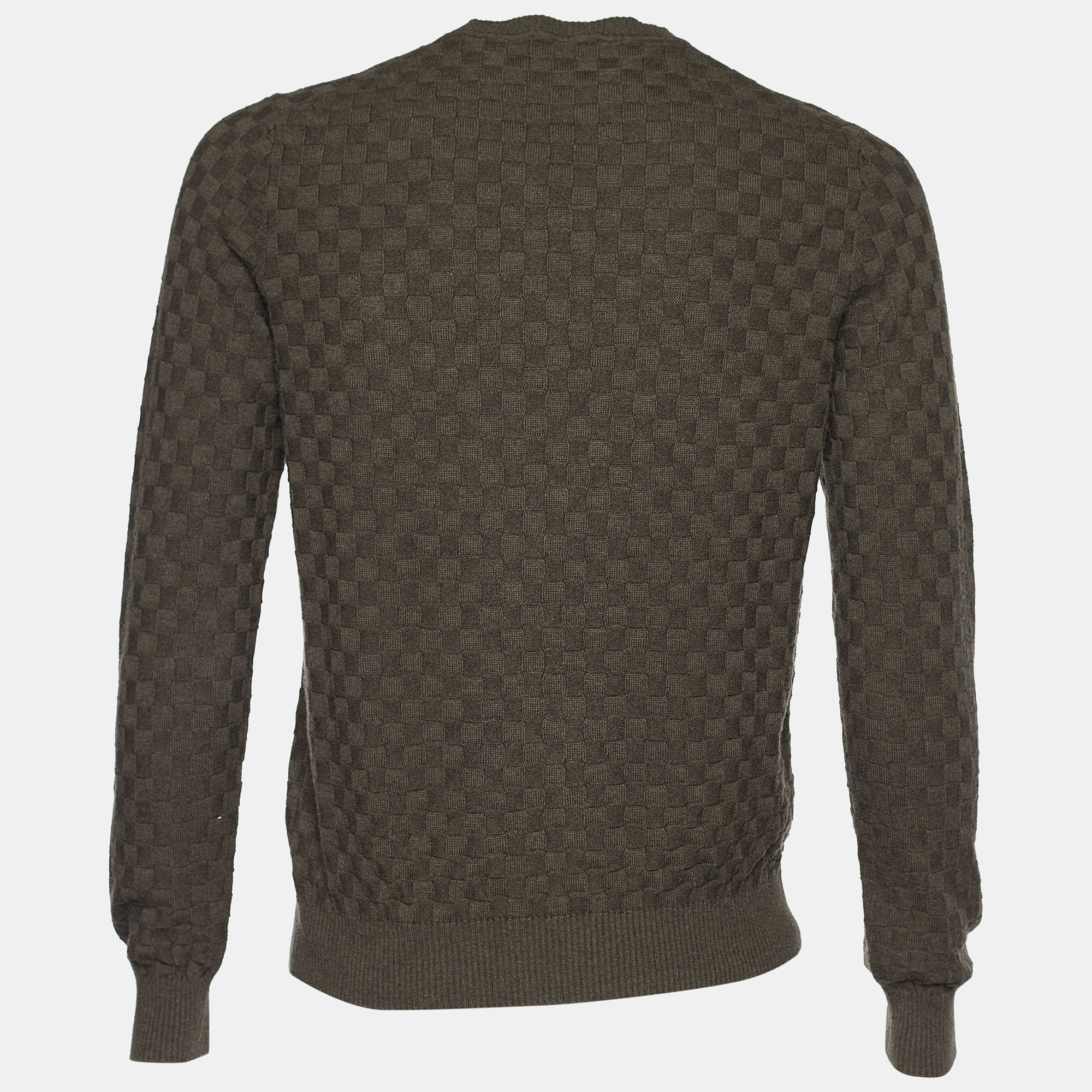 

Louis Vuitton Grey Damier Knit Wool Long Sleeve Jumper