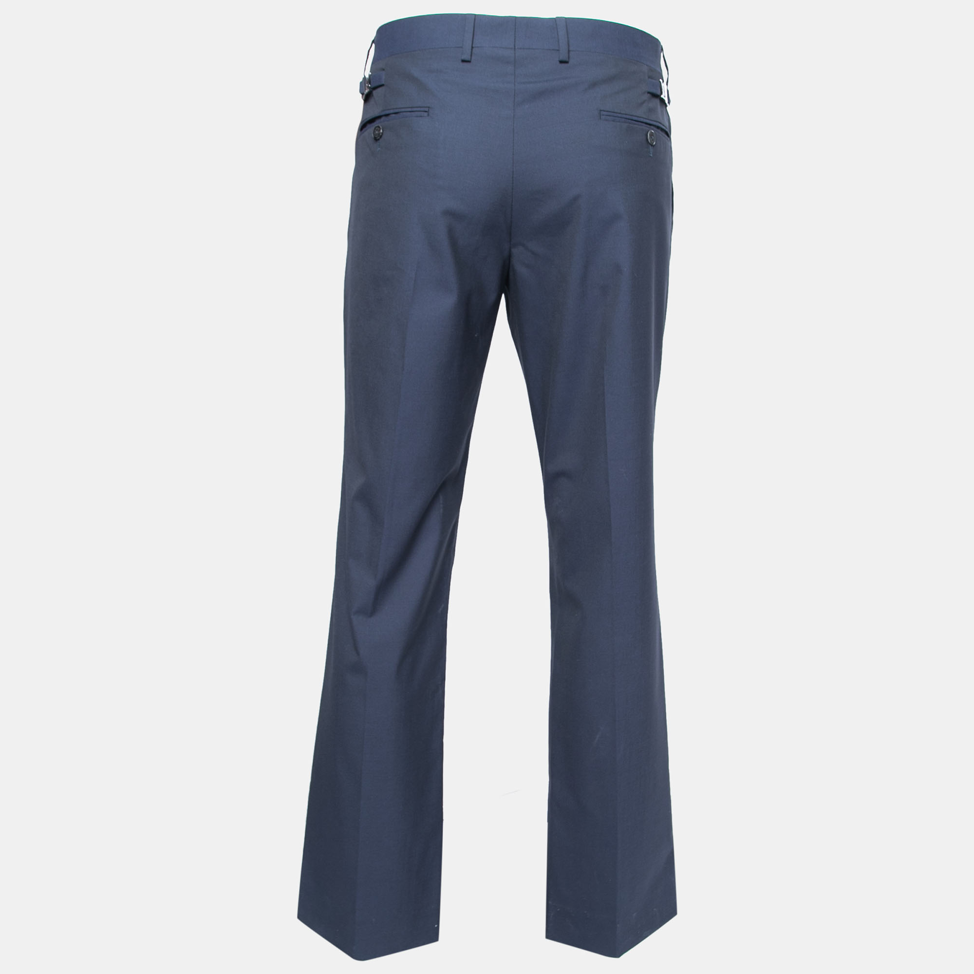 

Louis Vuitton Navy Blue Wool Tailored Trousers