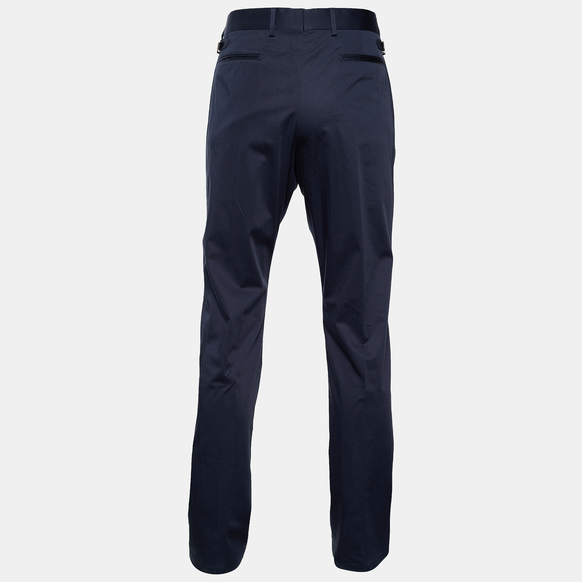 

Louis Vuitton Navy Blue Stretch Cotton Chino Trousers