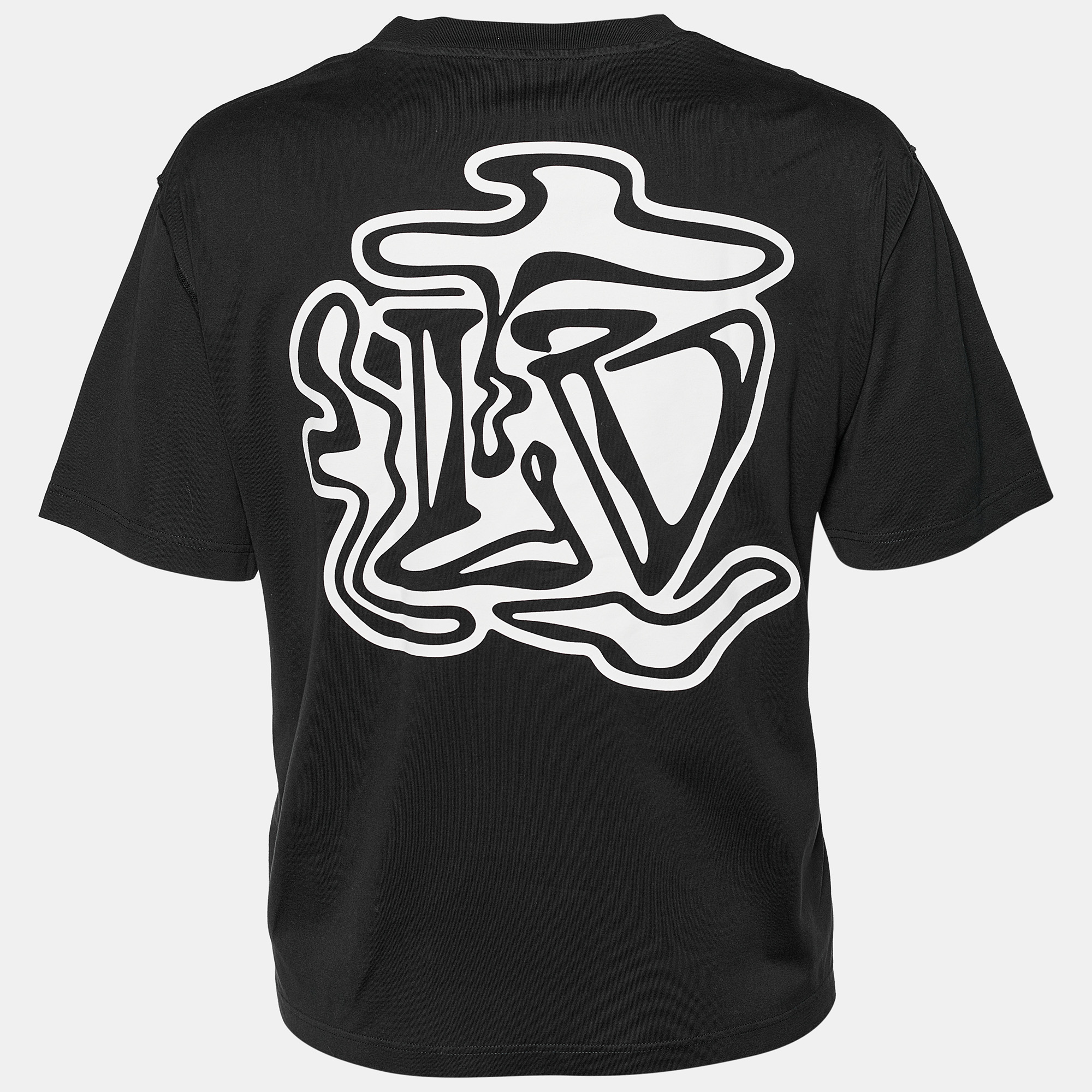 

Louis Vuitton Black Jersey Smoke Print T-Shirt