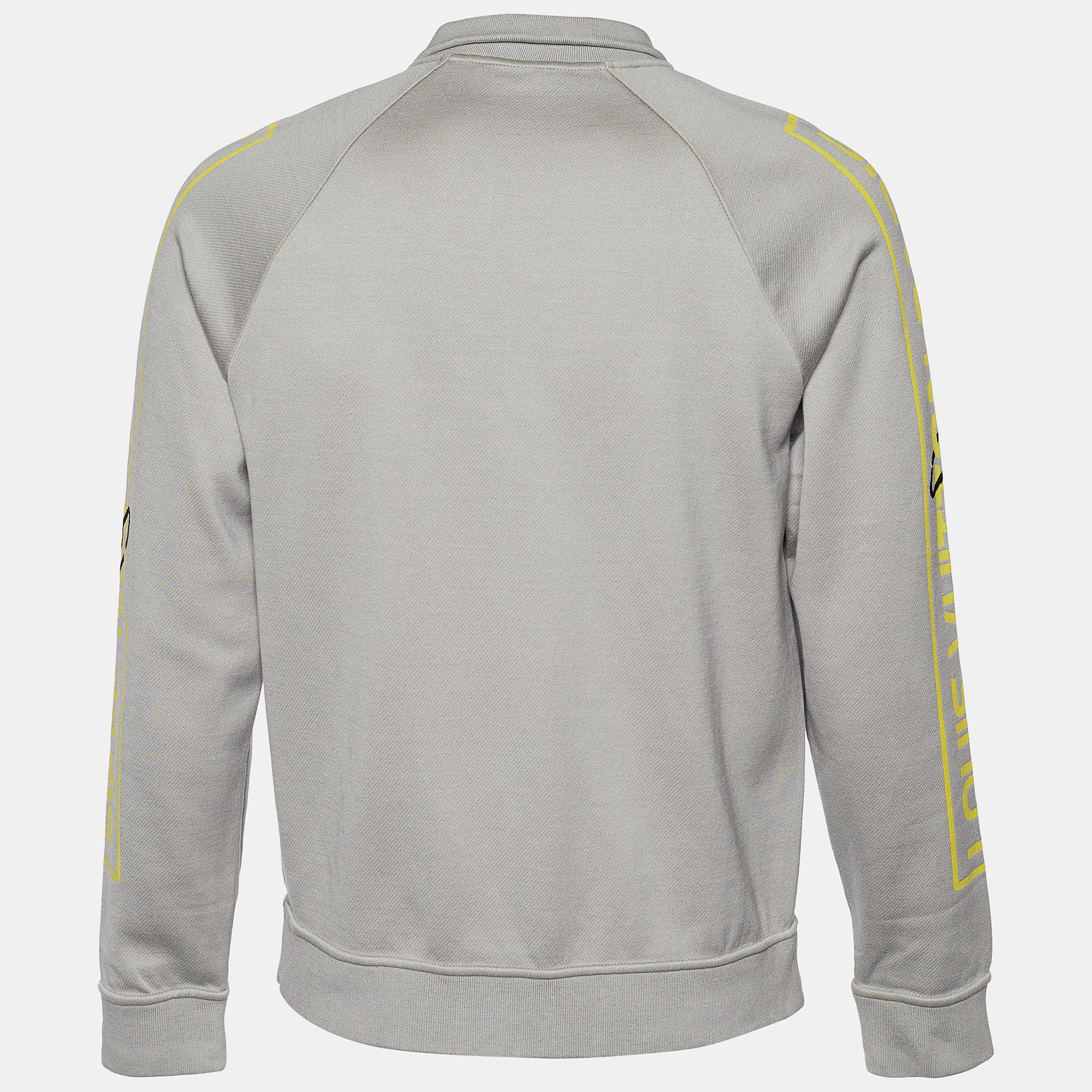 

Louis Vuitton Grey Gravity Logo Jacquard Knit Zip Up Sweatshirt