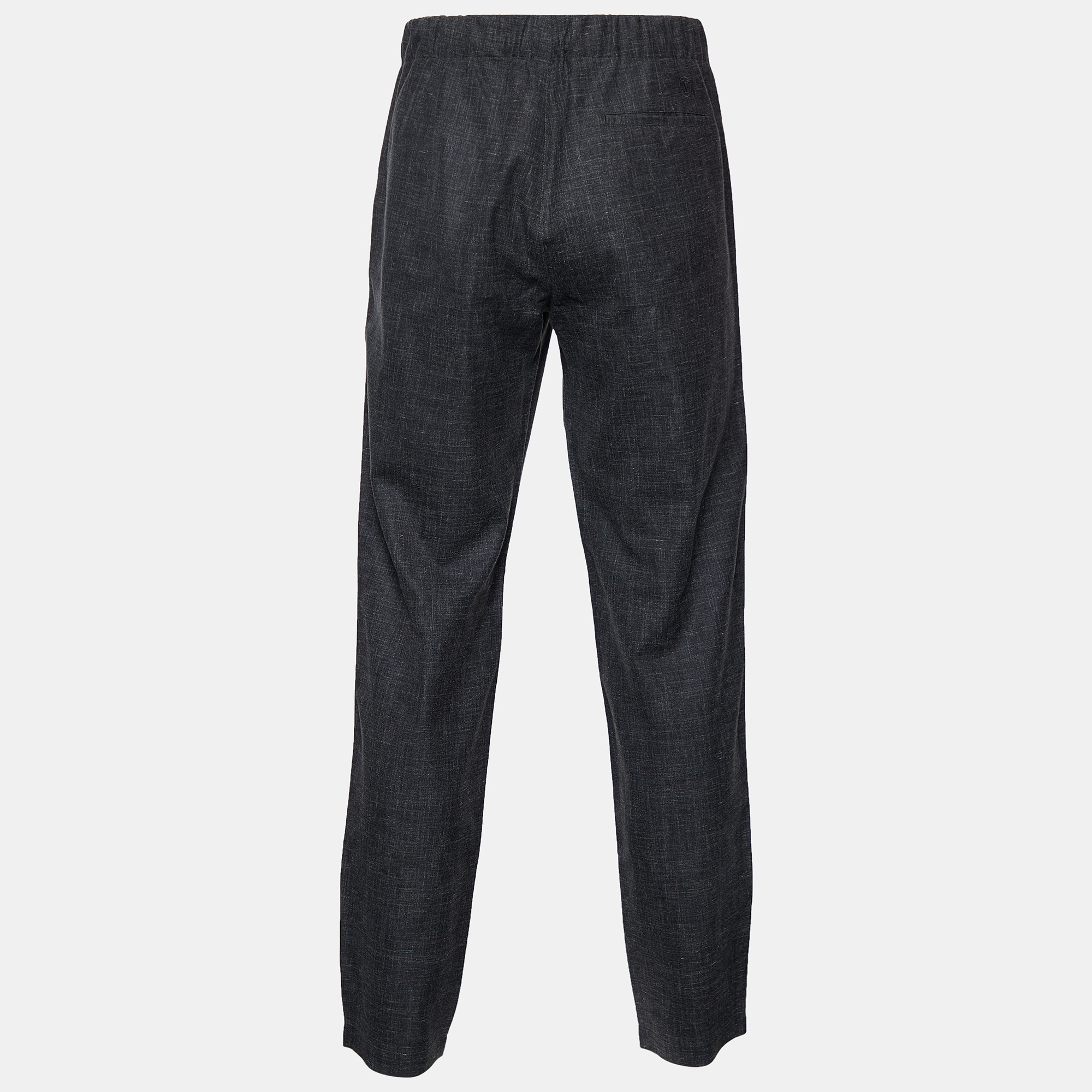 

Louis Vuitton Grey Wool & Silk Blend Drawstring Waist Trousers