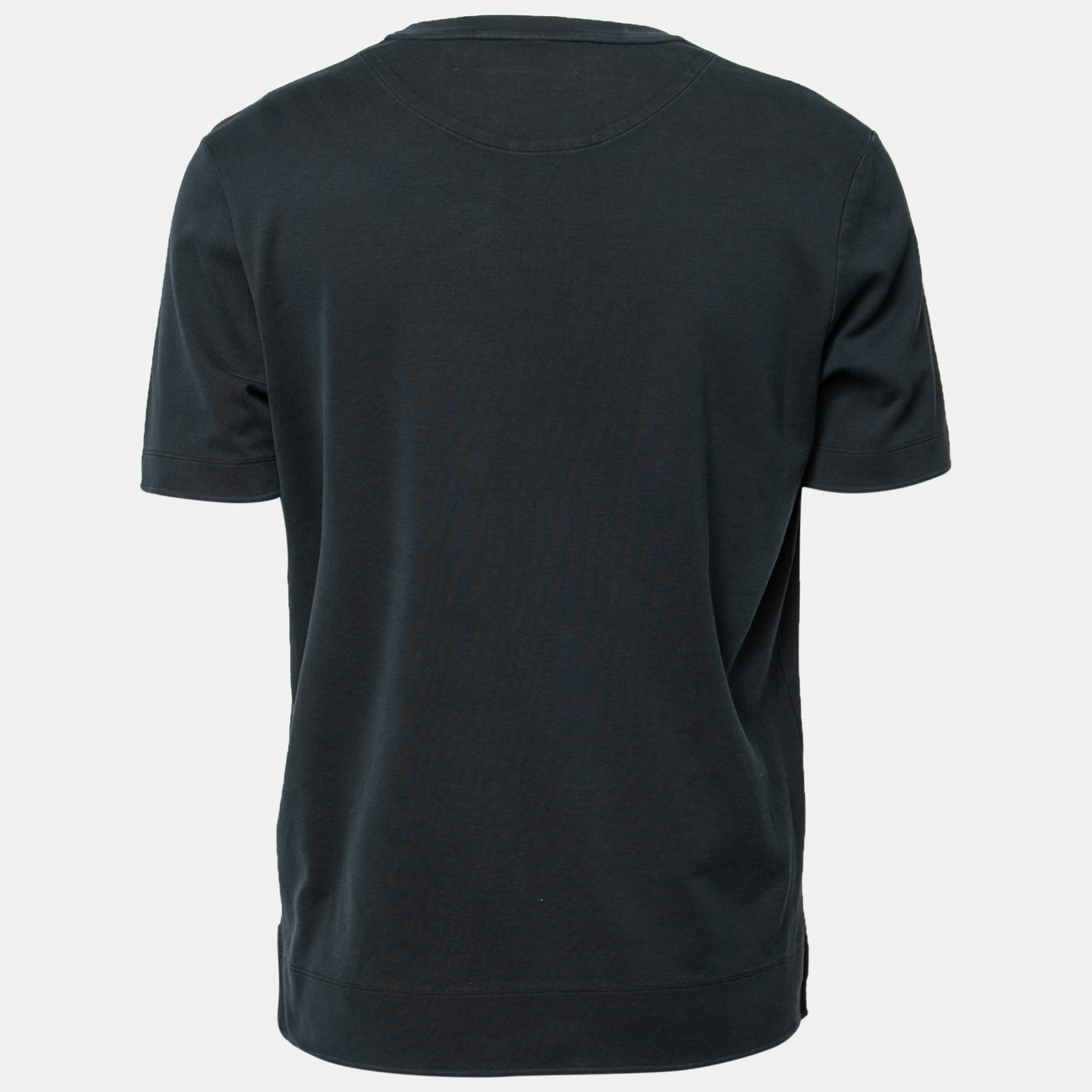 

Louis Vuitton Navy Blue Cotton Pocket Detail Crewneck T-Shirt