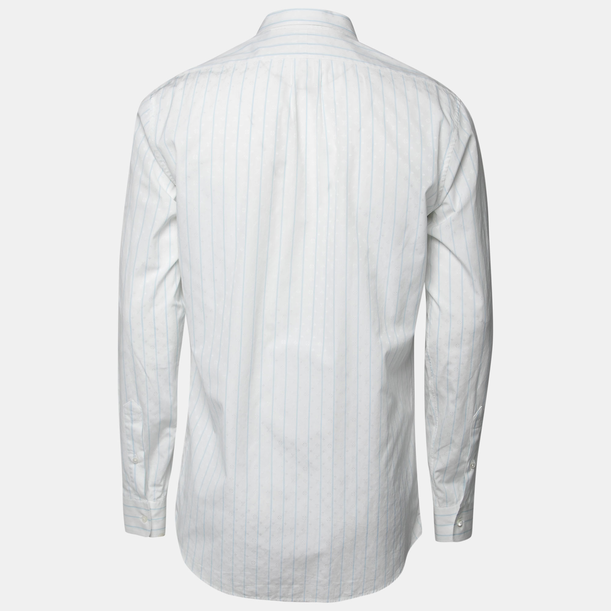 

Louis Vuitton White Striped Cotton Button Front Shirt