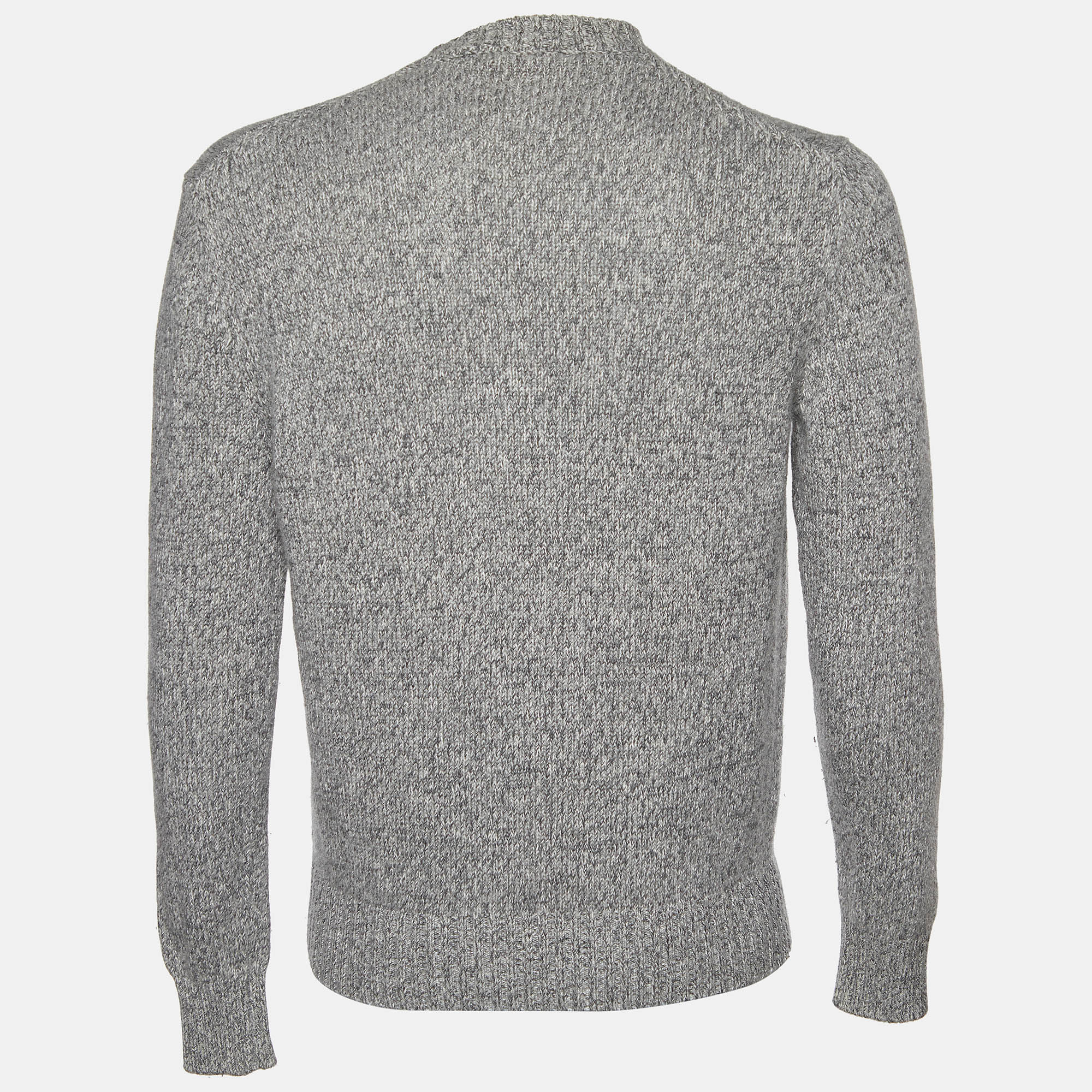 

Louis Vuitton Grey Logo Printed Cashmere & Cotton Knit Sweater