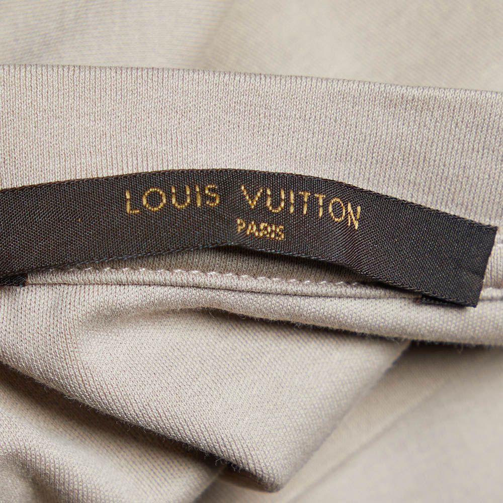 Louis Vuitton X Christopher Nemeth Beige Logo Printed Cotton Knit