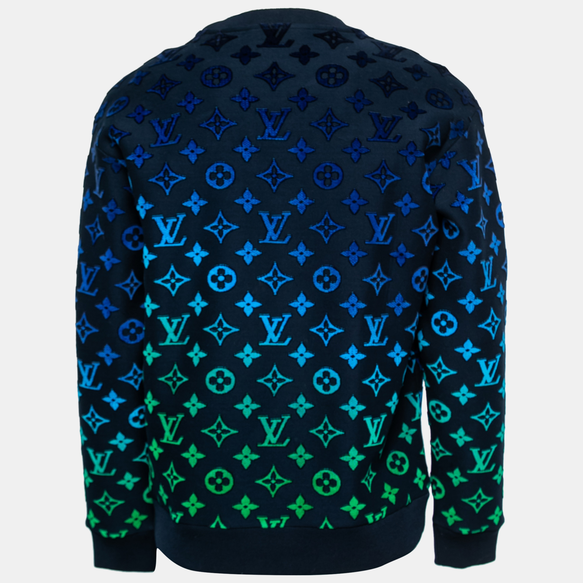 

Louis Vuitton Navy Blue Cotton Gradient Monogram Fil Coup Sweatshirt