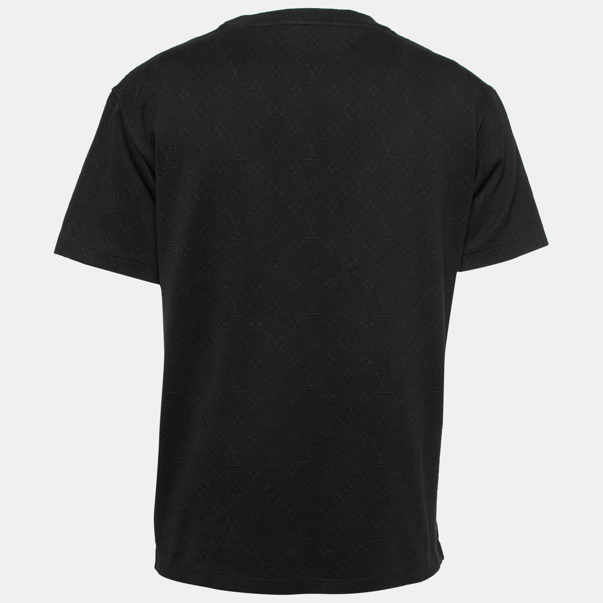 

Louis Vuitton Black Monogram Jacquard Cotton Crewneck T-Shirt